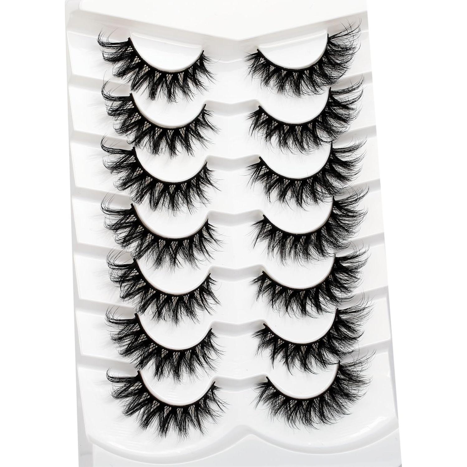 Pestañas Postizas Pooplunch 8D Ojo de Gato 7 Pares Veganas