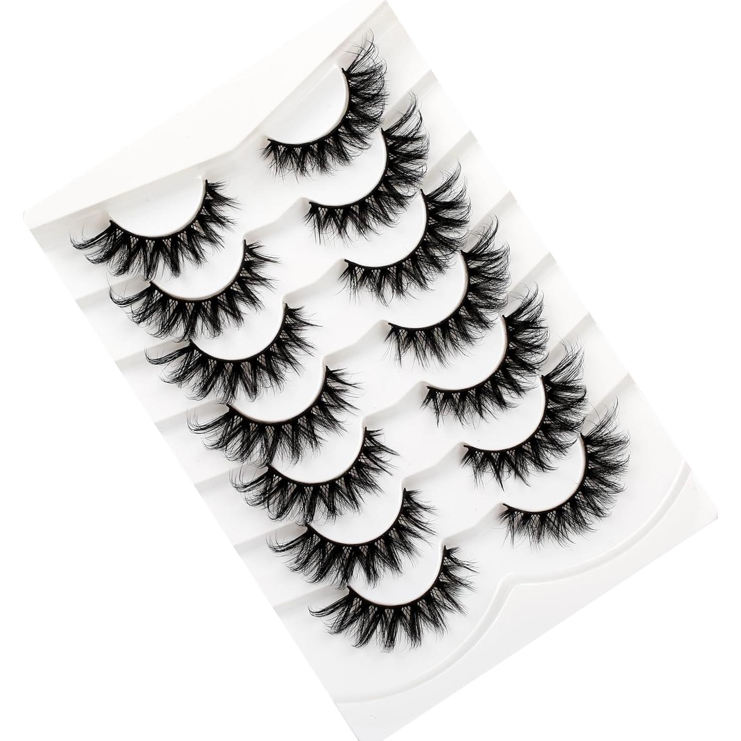 Pestañas Postizas Pooplunch 8D Ojo de Gato 7 Pares Veganas