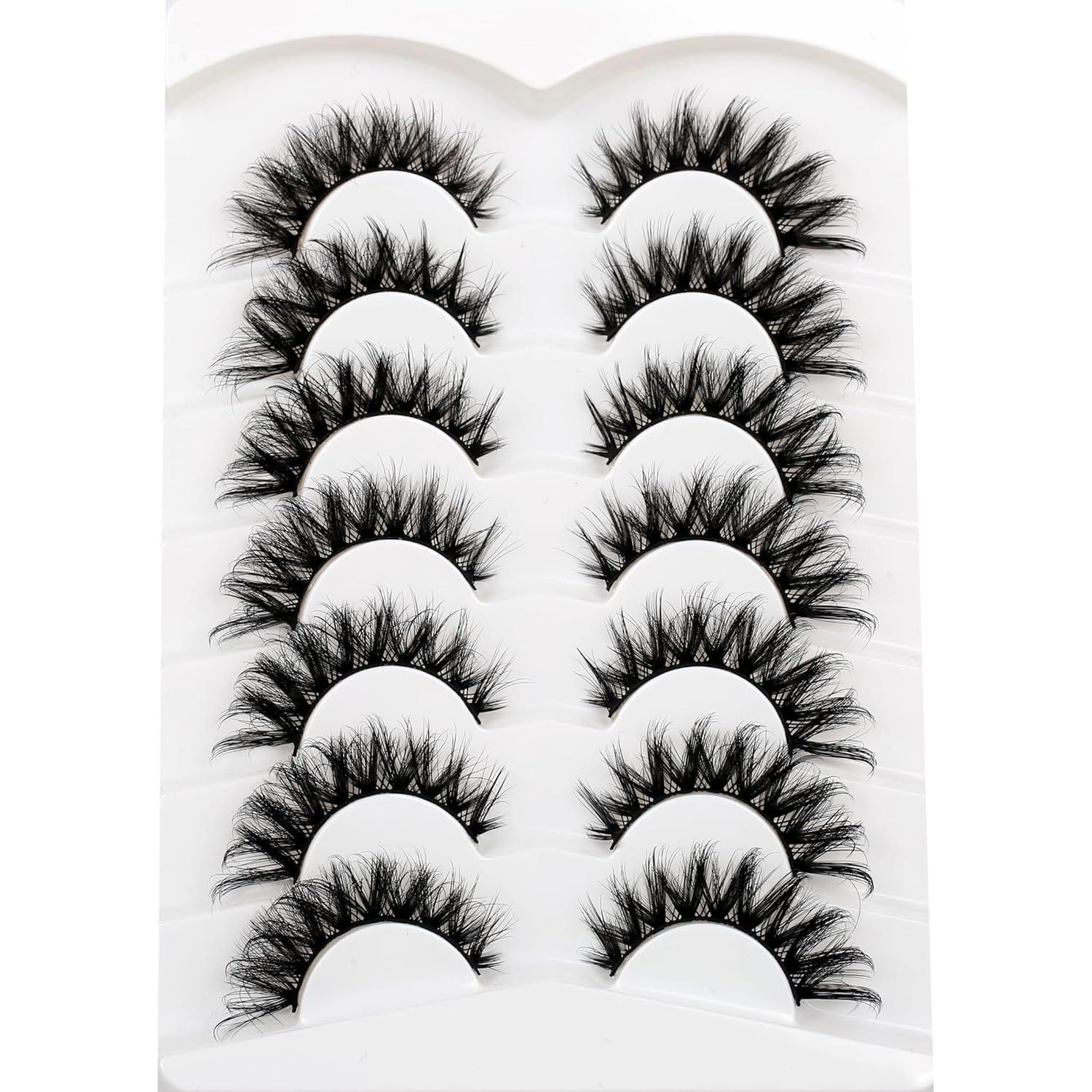 Pestañas Postizas Pooplunch 8D Ojo de Gato 7 Pares Veganas