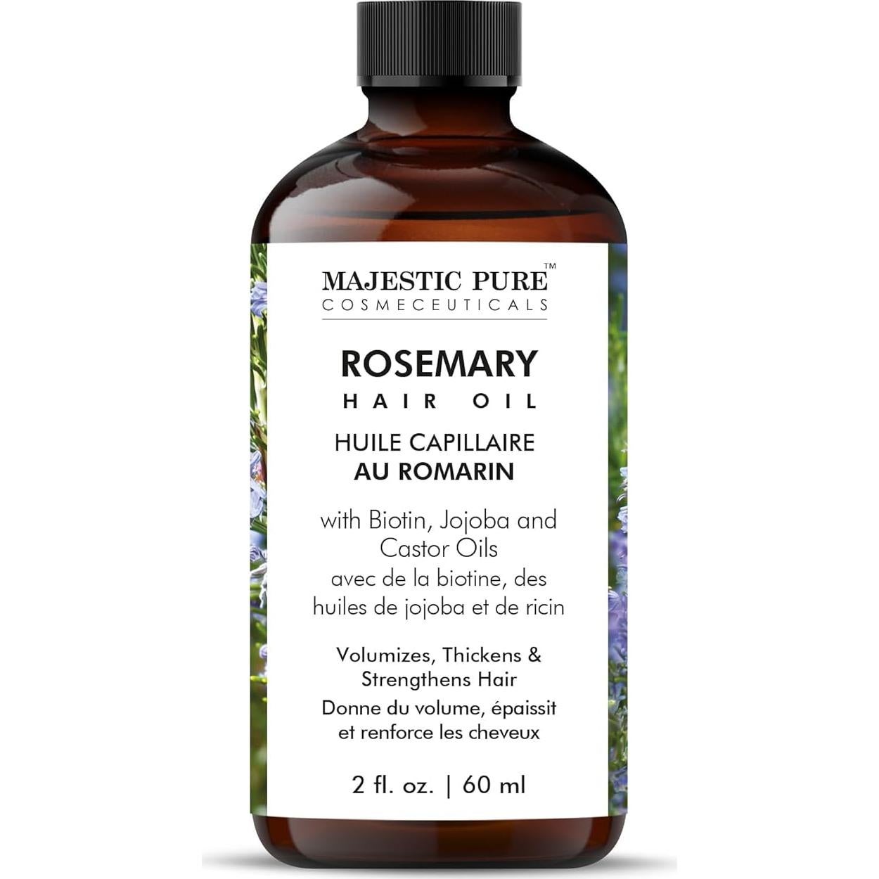 Aceite de Romero Puro Majestic Pure 59 ml - Fortalecedor y Nutritivo