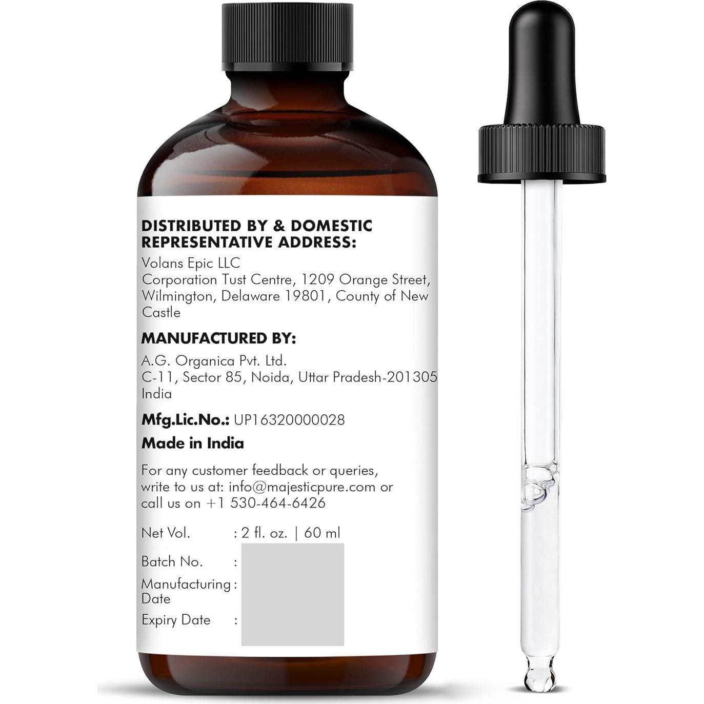 Aceite de Romero Puro Majestic Pure 59 ml - Fortalecedor y Nutritivo