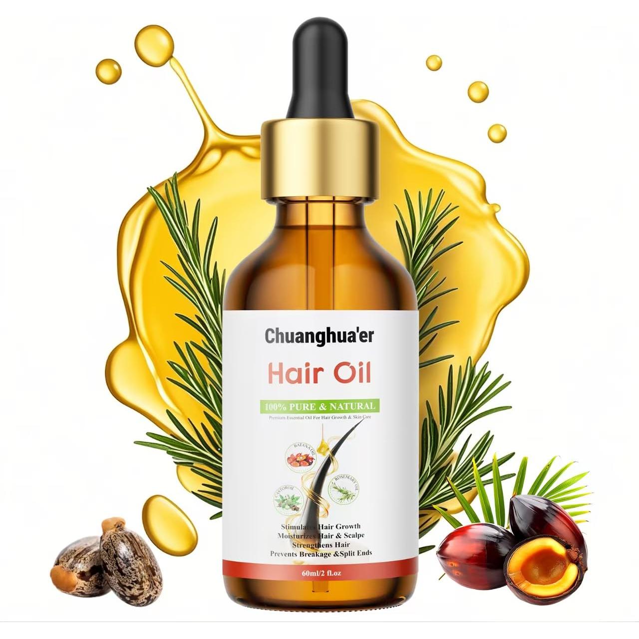 Aceite Natural para el Crecimiento del Cabello Chuanghua'er 132.5g