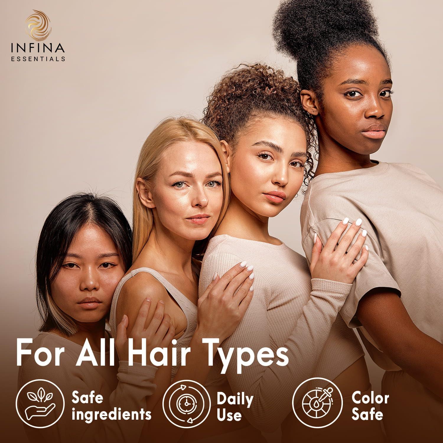 Juego de Champú y Acondicionador Ricino INFINA ESSENTIALS 473 ml