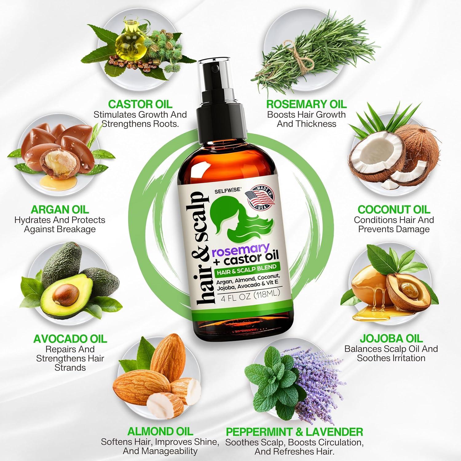 Aceite de Romero Orgánico 113.4ml + Aplicador - Selfwise