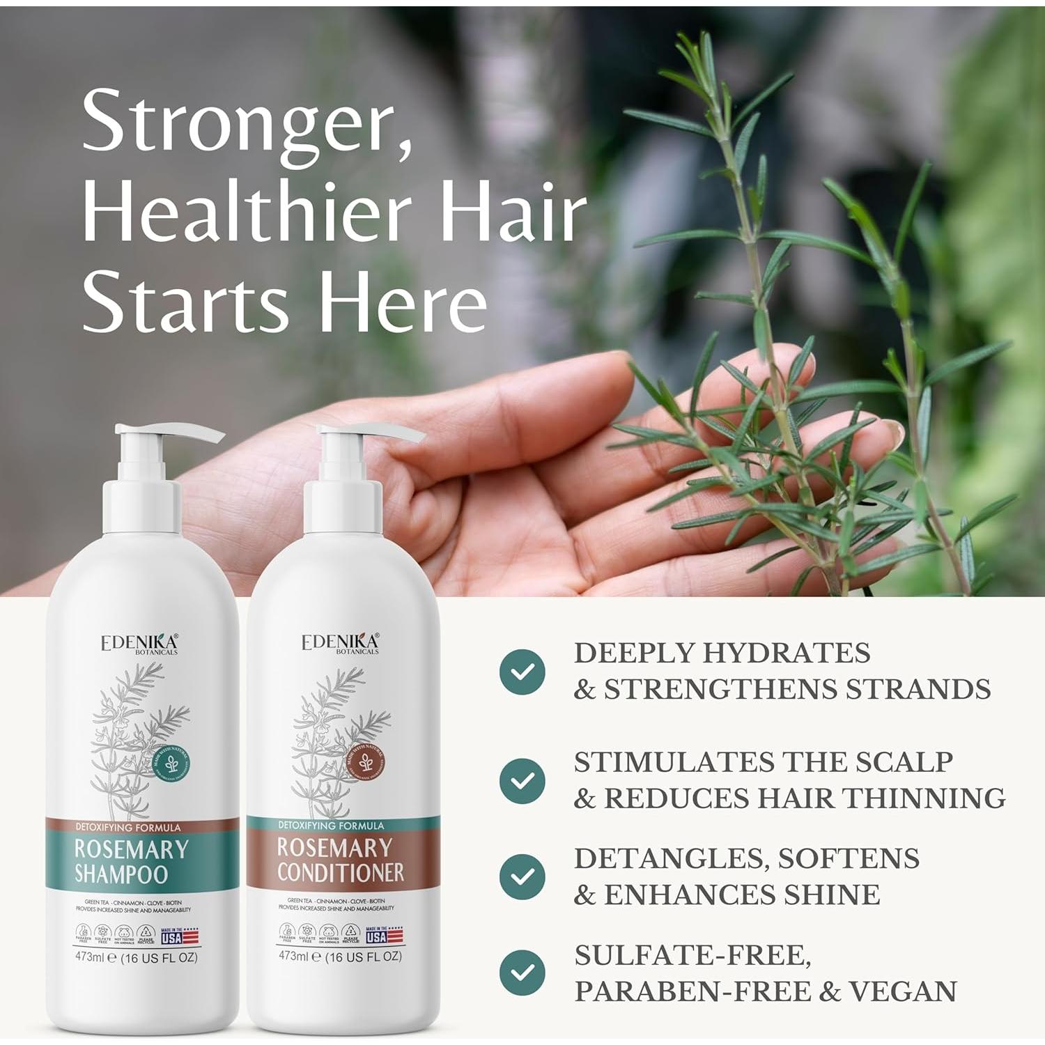 Juego de Champú y Acondicionador Edenika Romero 473 ml Anti-Pérdida