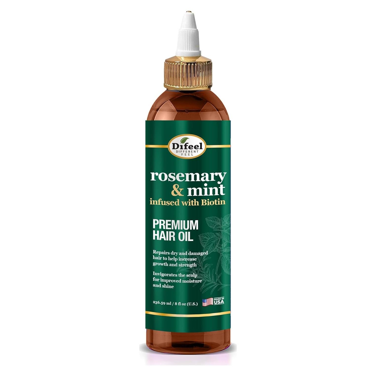 Aceite Capilar Difeel Romero y Menta 227 g - Biotina para Crecimiento