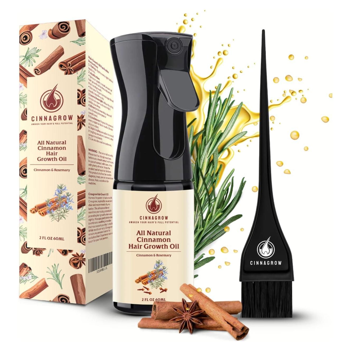 Aceite Natural Cinnagrow para Crecimiento del Cabello 60 ml