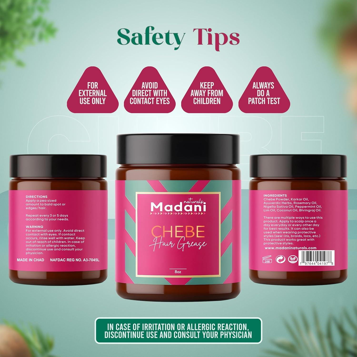 Grasa para el Crecimiento del Cabello Chebe Madani Naturals 200g