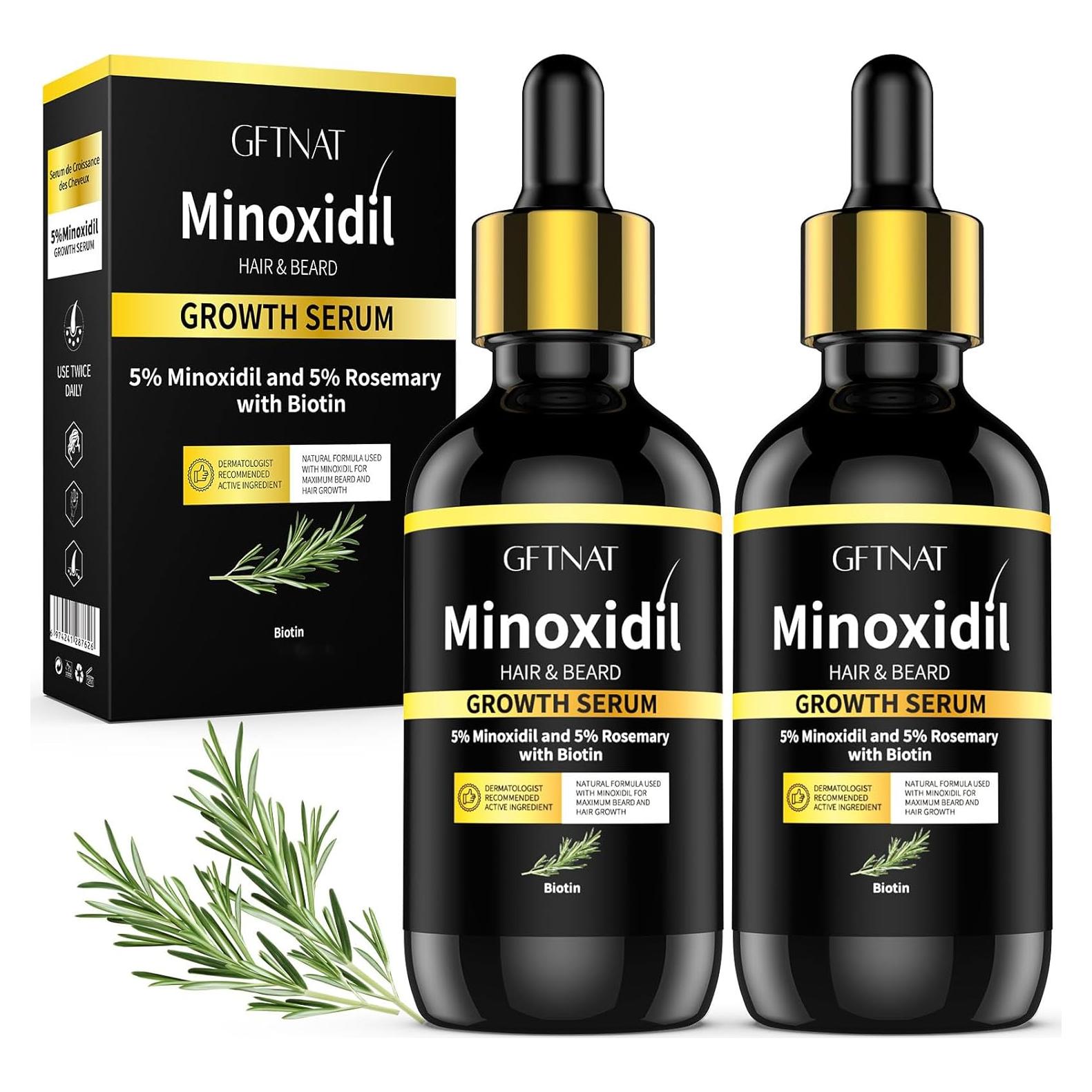 Suero de Crecimiento Capilar 5% Minoxidil GFTNAT 120ml
