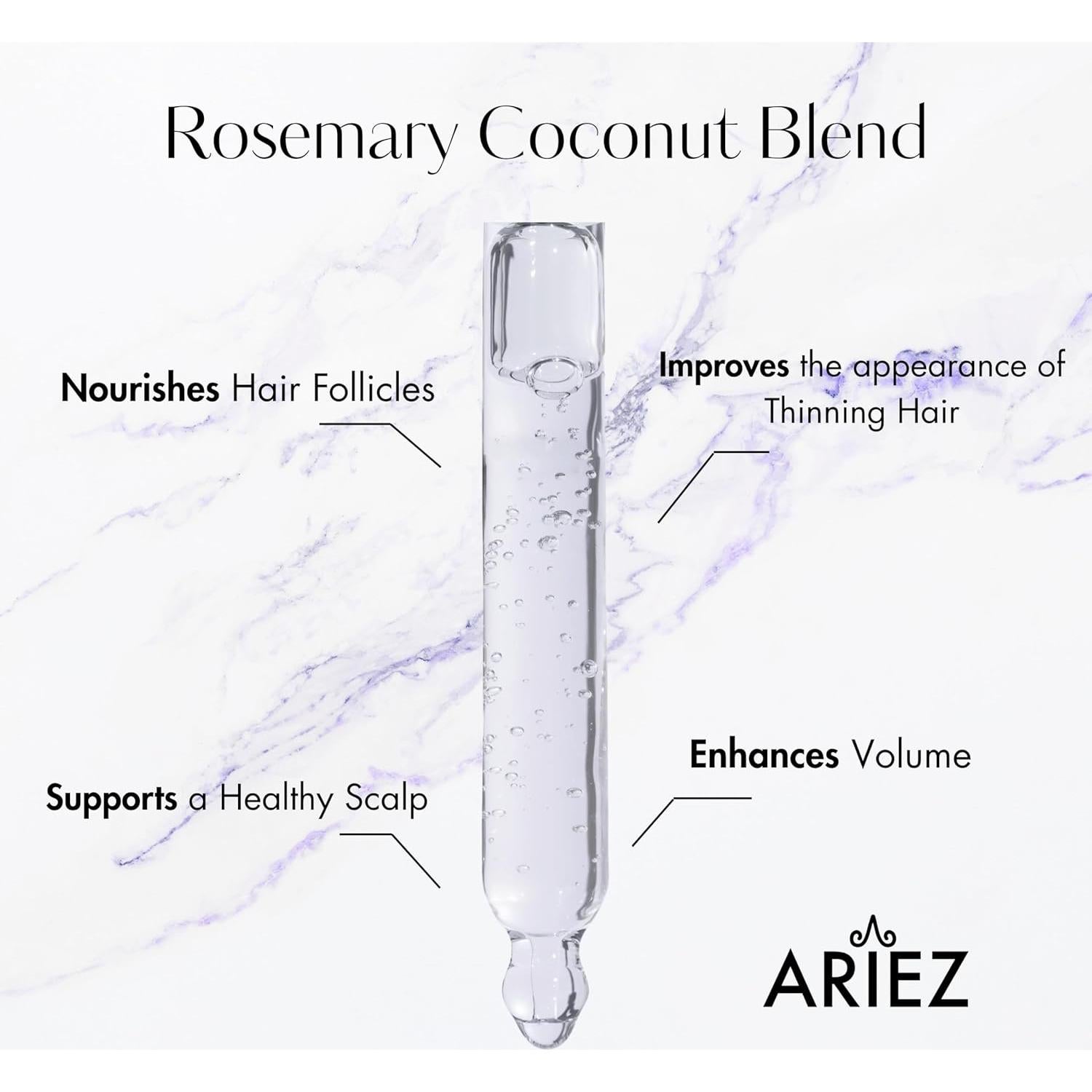 Suero Crecimiento Capilar Ariez Aceite Coco y Romero 55ml