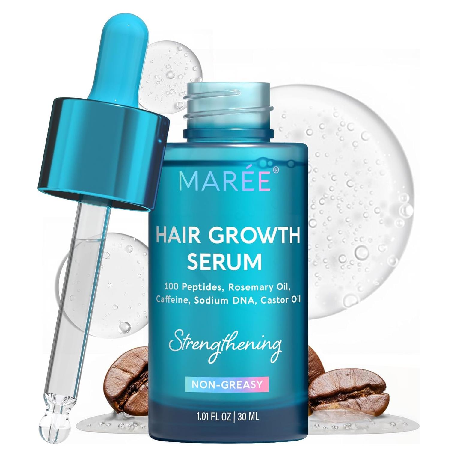 Suero para el Crecimiento del Cabello MAREE - Péptidos y Aceite de Ricino