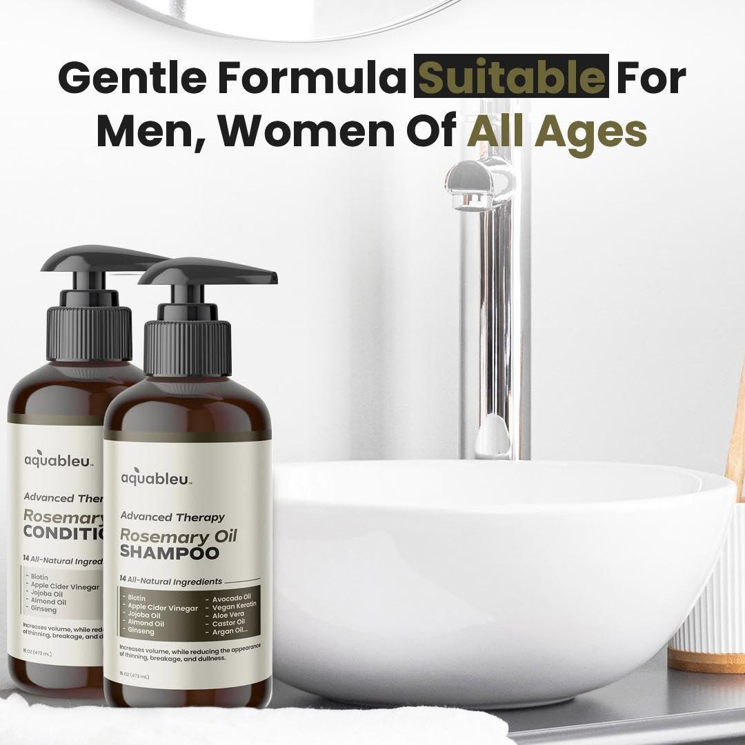 Conjunto Champú y Acondicionador Aquableu Aceite Romero 453g