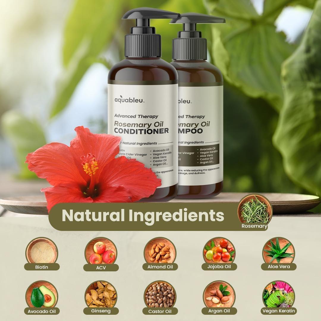 Conjunto Champú y Acondicionador Aquableu Aceite Romero 453g