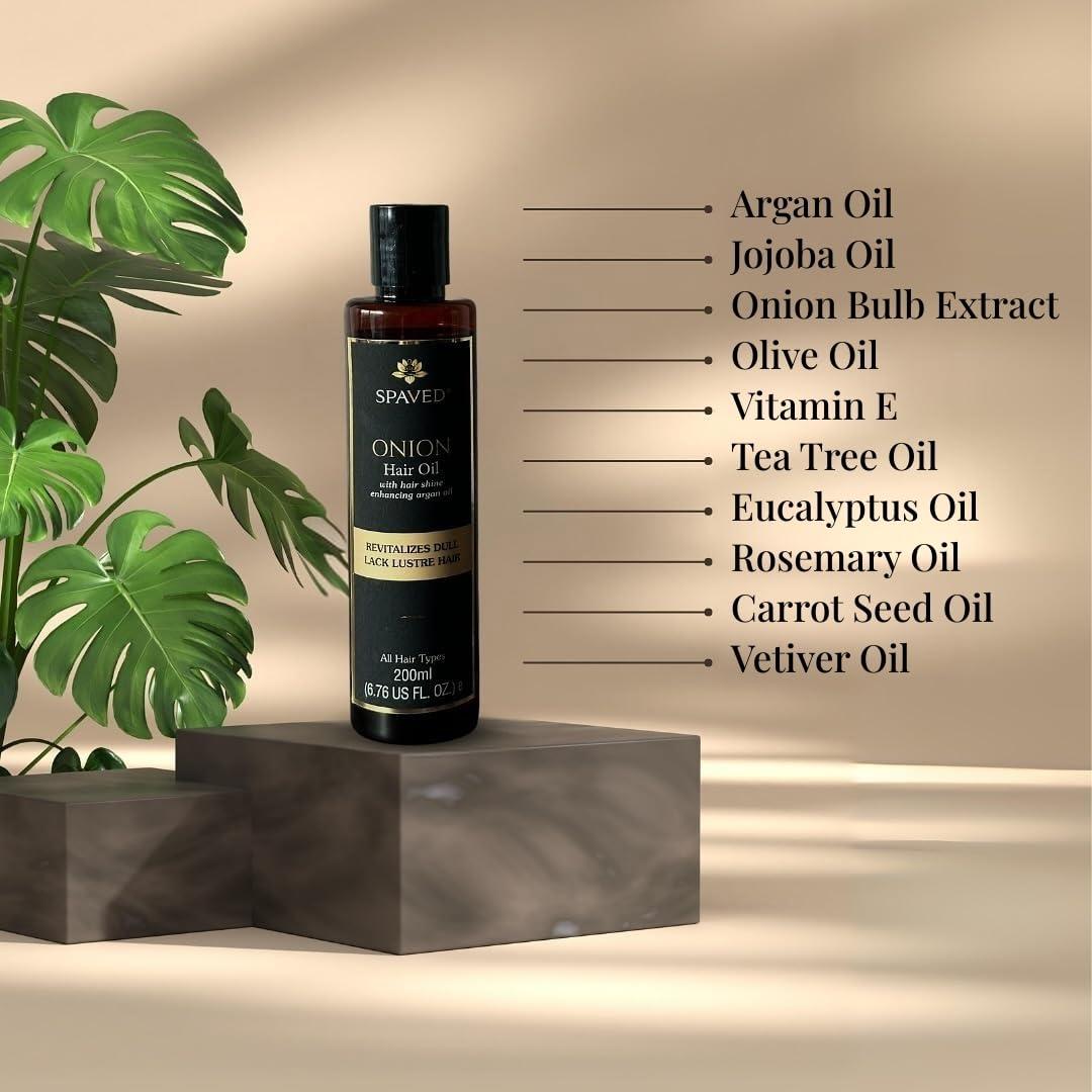 Aceite de Cebolla SPAVED 199.5 ml - Crecimiento Cabello y Caspa
