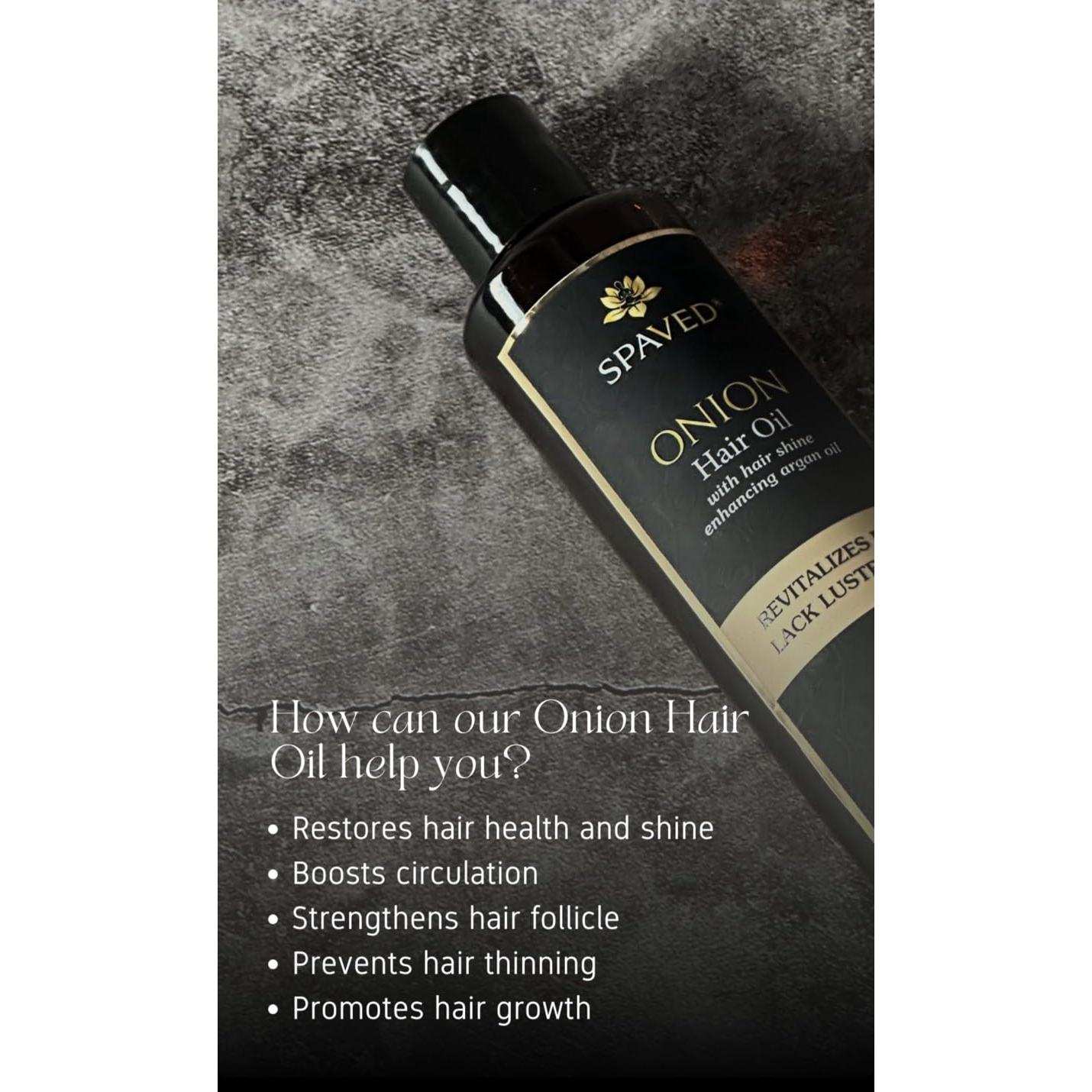 Aceite de Cebolla SPAVED 199.5 ml - Crecimiento Cabello y Caspa