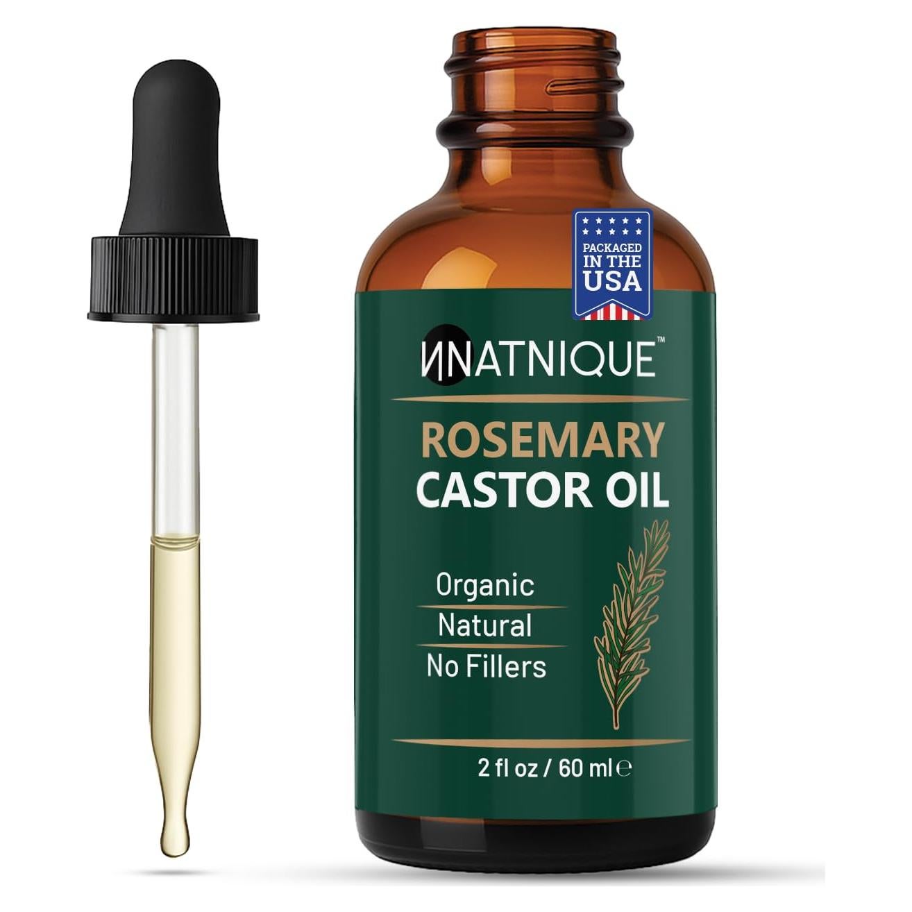 Aceite de Ricino y Romero Orgánico Natnique 59ml - Crecimiento Capilar