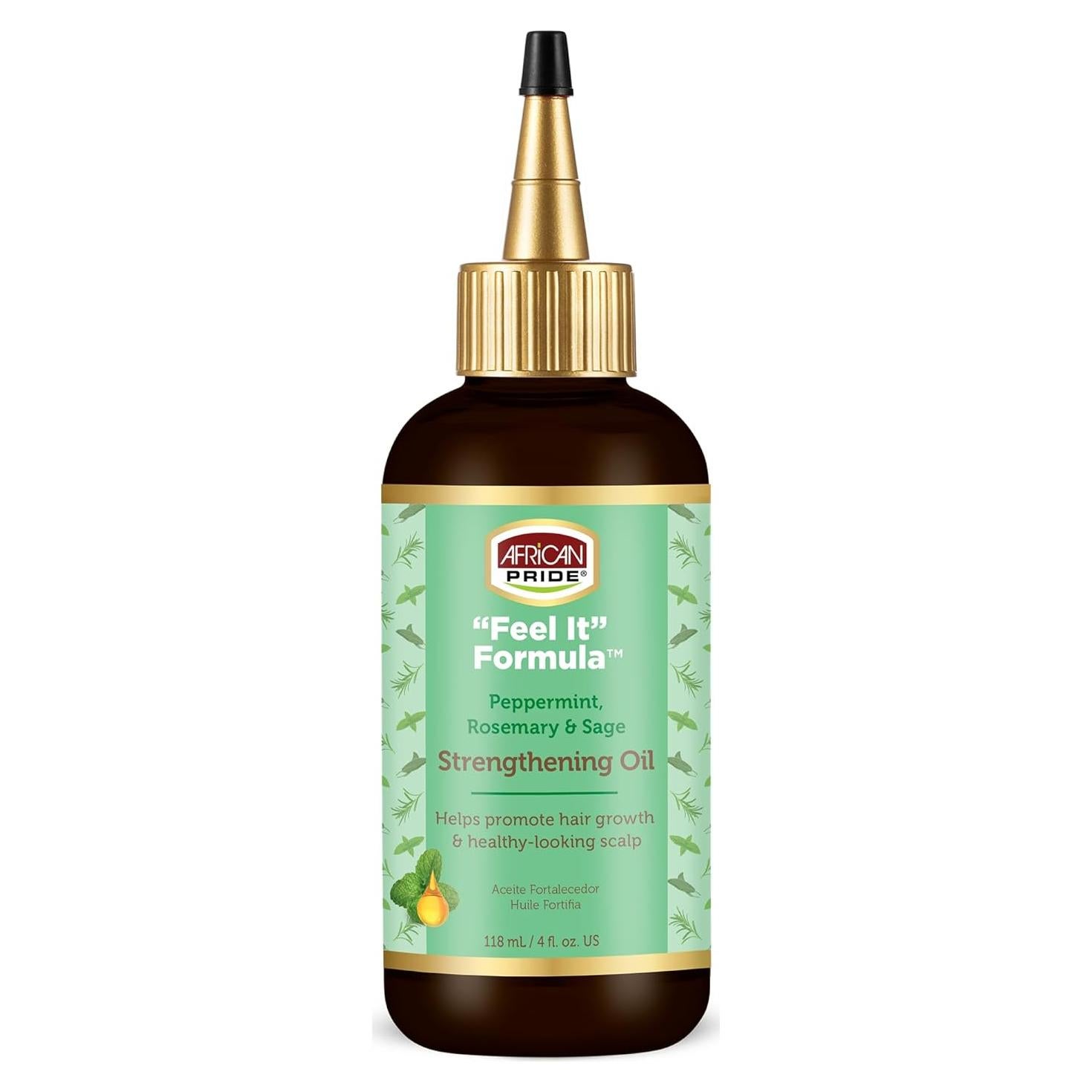 Aceite Fortalecedor de Cabello African Pride 113.4ml Romero Menta