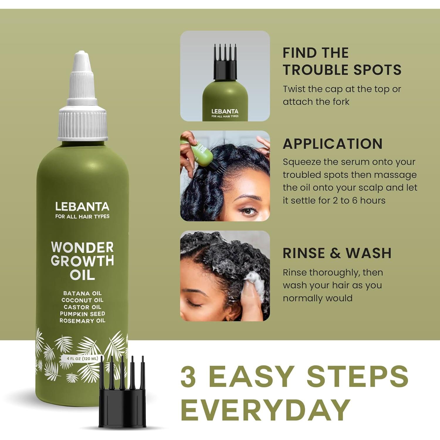 Aceite de Batana Lebanta 100% Puro para Crecimiento del Cabello 140g