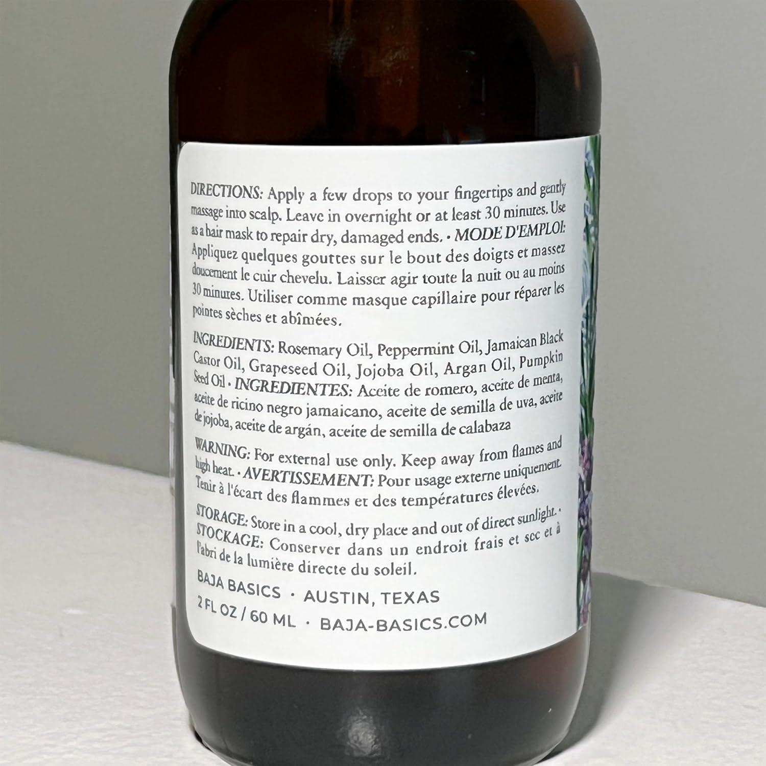 Aceite de Romero Orgánico 59 ml - Crecimiento y Hidratación Cabello