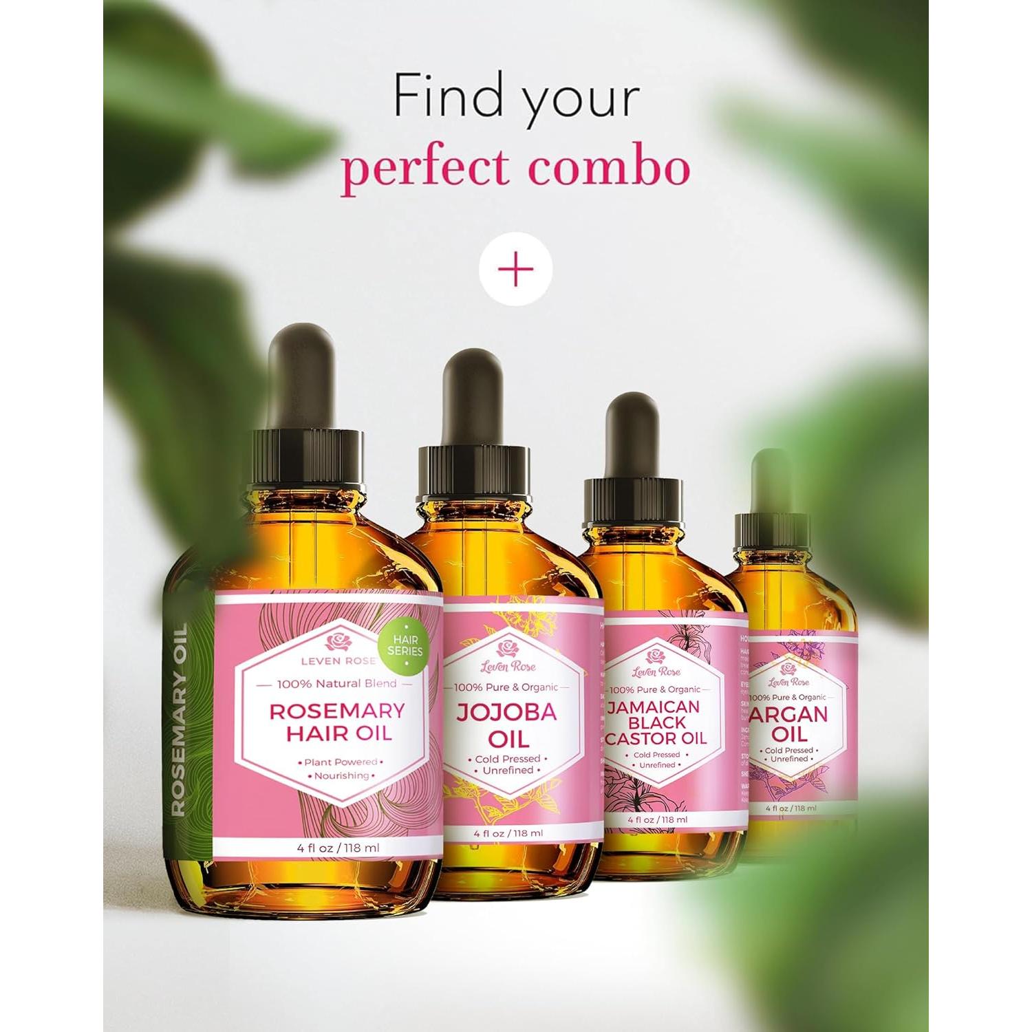 Aceite de Crecimiento Capilar Orgánico Leven Rose 60 ml