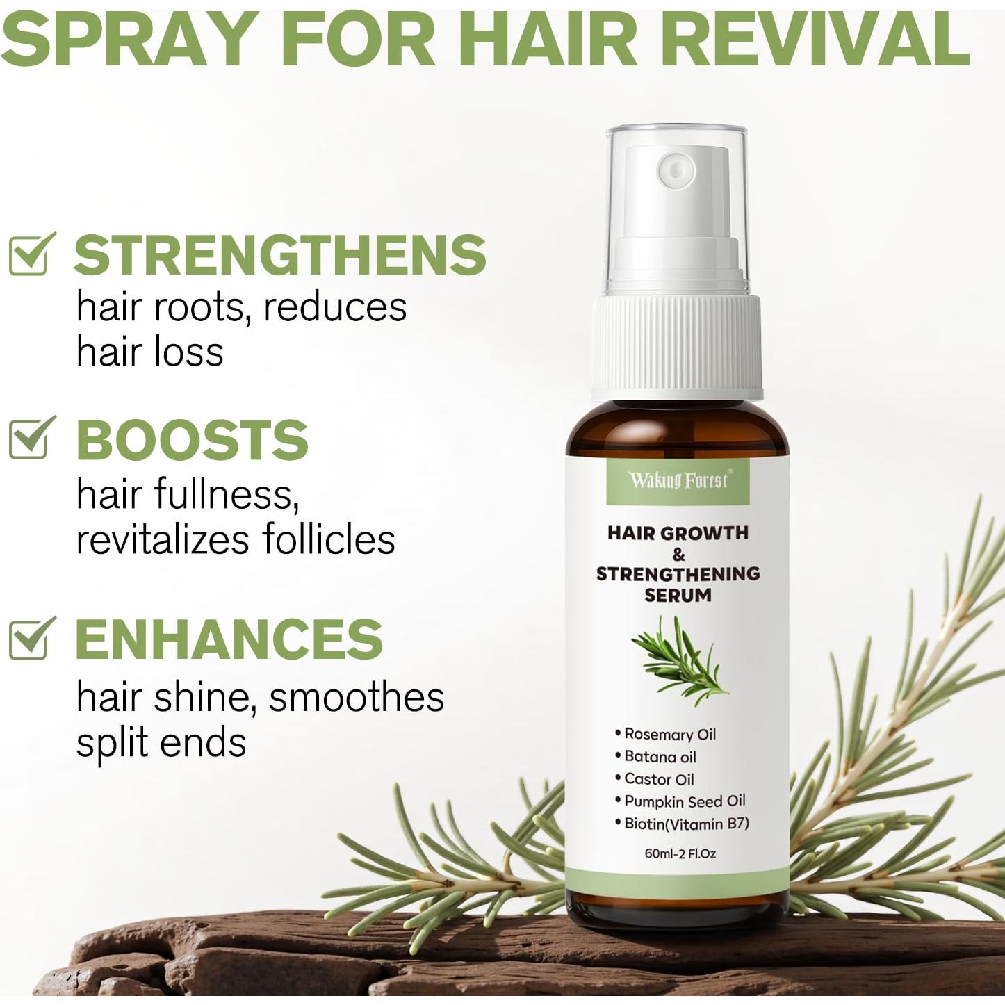 Spray Crecimiento Capilar Waking Forest 59 ml - Aceite de Romero