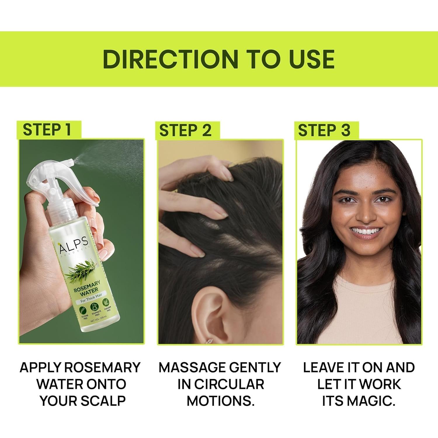 Spray de Agua de Romero Alps Goodness 200ml - Fortalece y Revitaliza