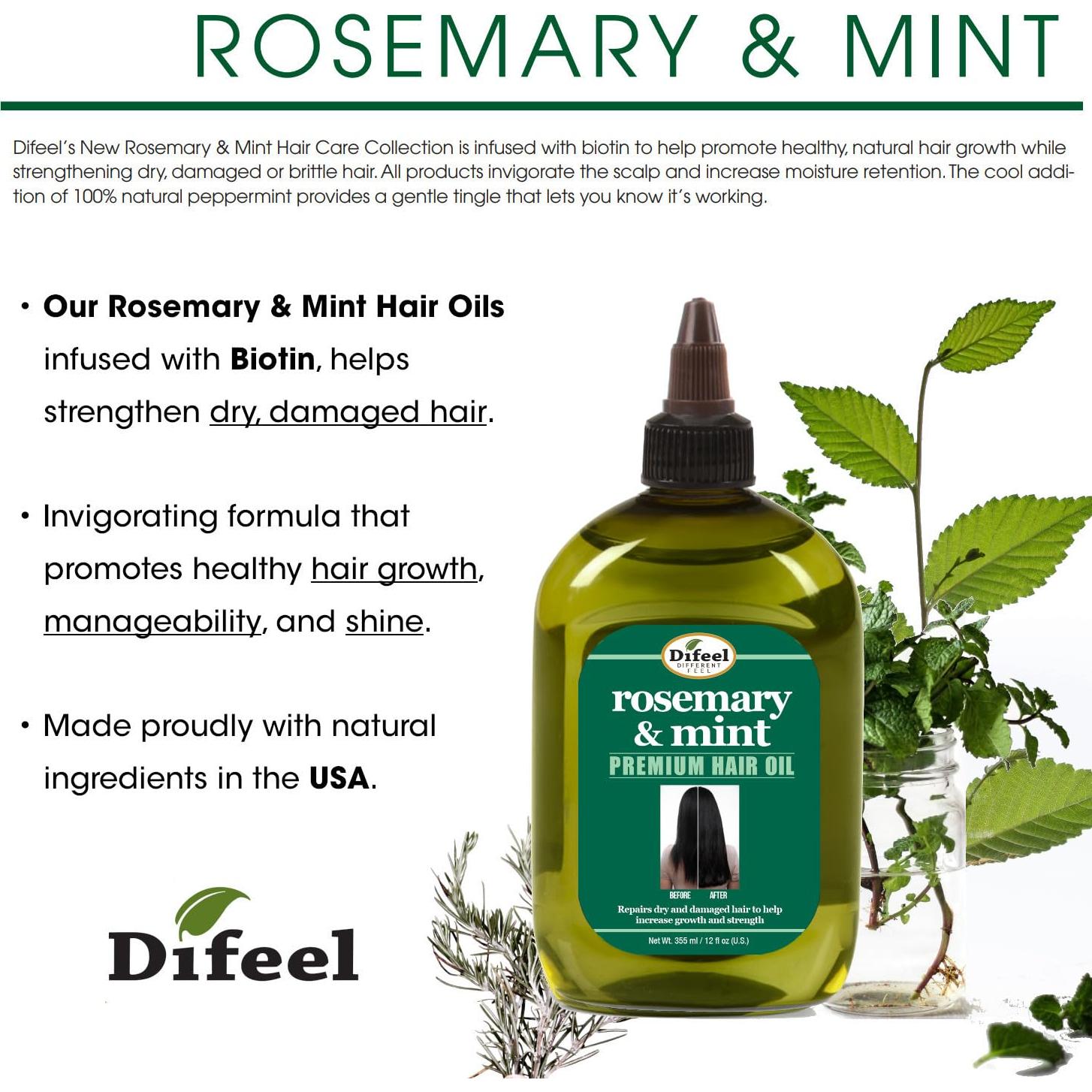 Aceite Capilar Difeel Romero y Menta 340 g con Biotina