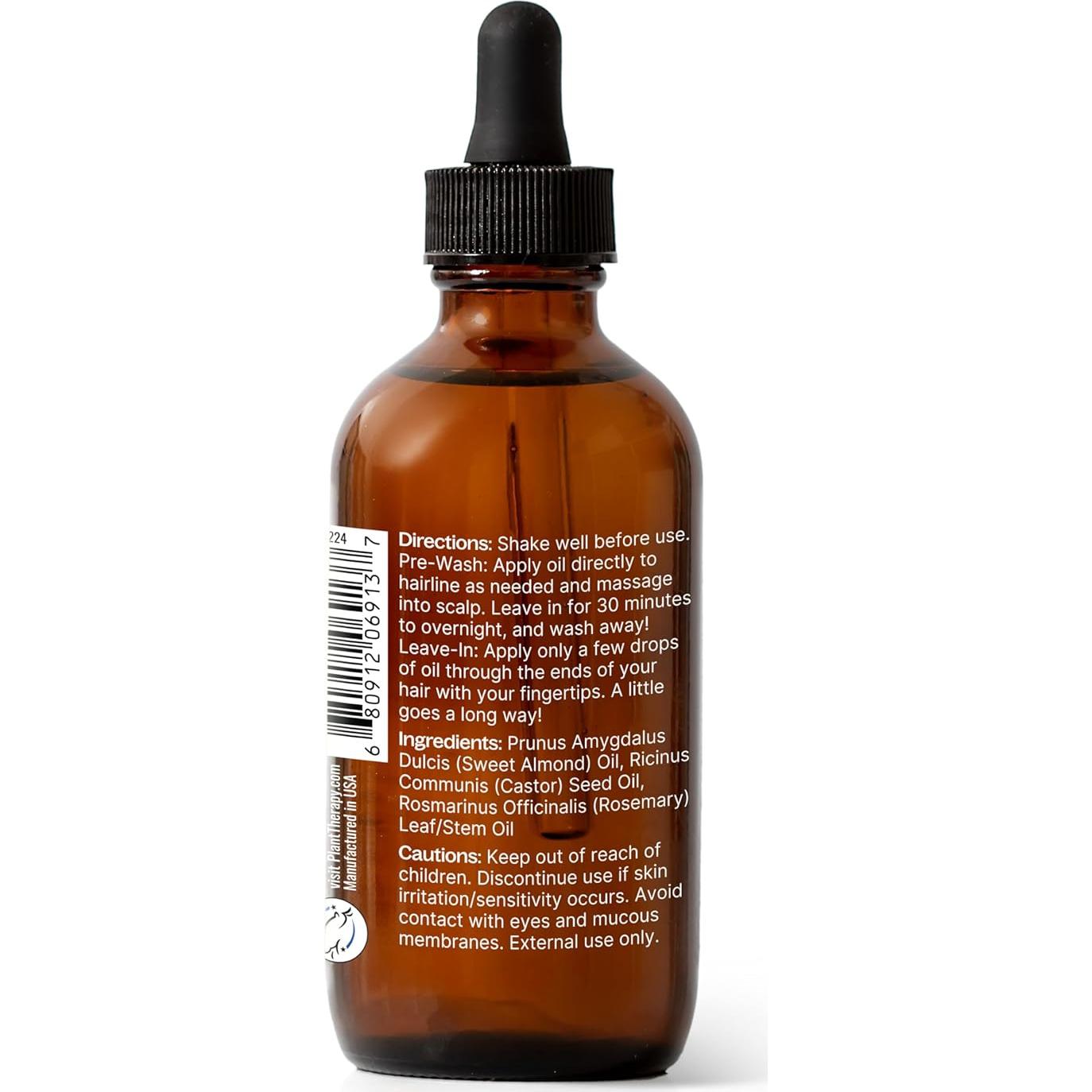 Aceite de Romero y Ricino Plant Therapy 118 ml - Crecimiento y Brillo