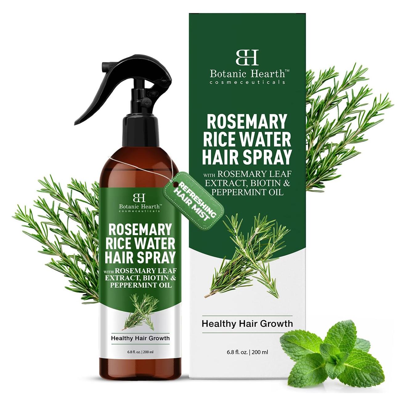 Botanic Hearth Spray de Agua de Romero 200 ml para Crecimiento Capilar