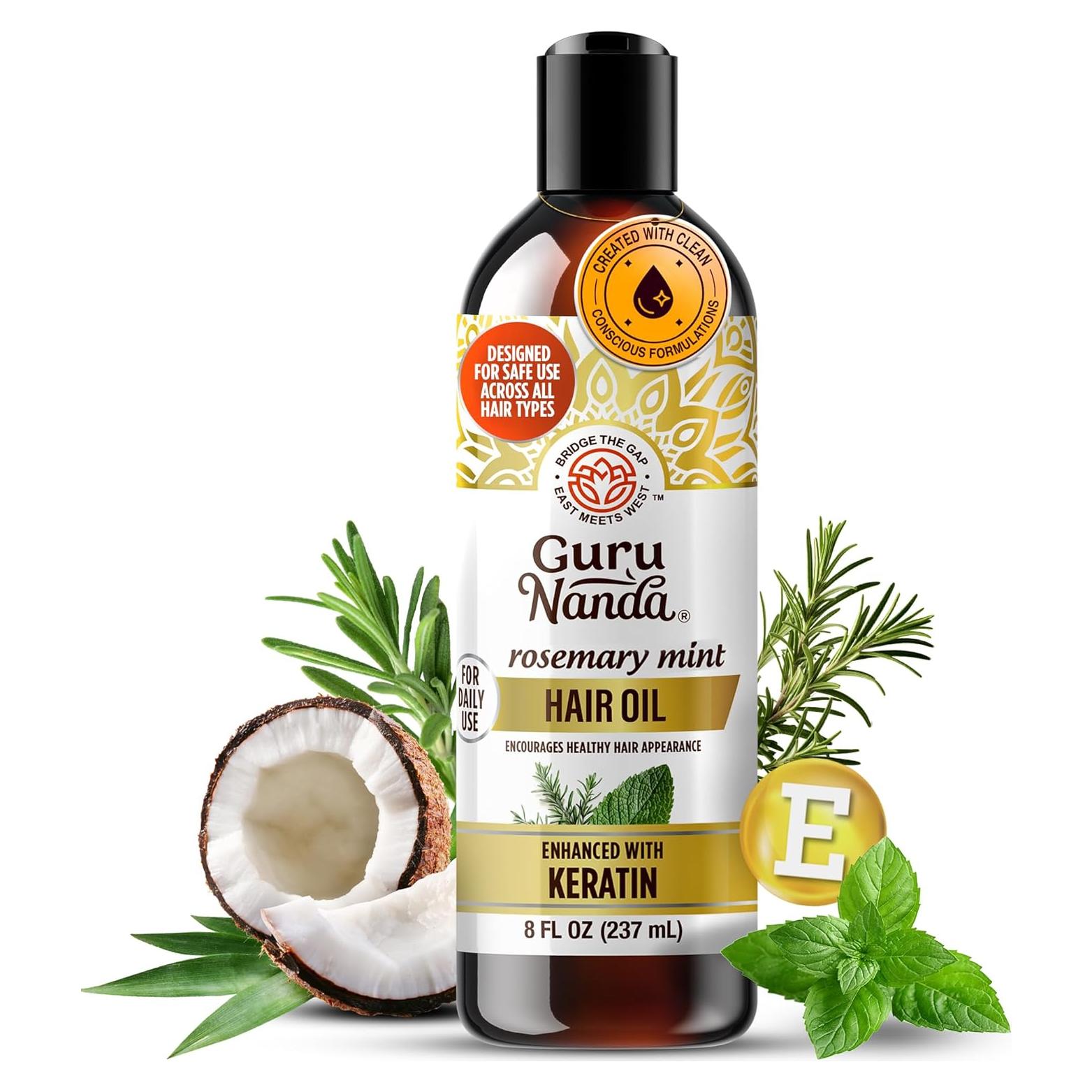 Aceite de Romero Menta GuruNanda 227ml - Crecimiento Cabello