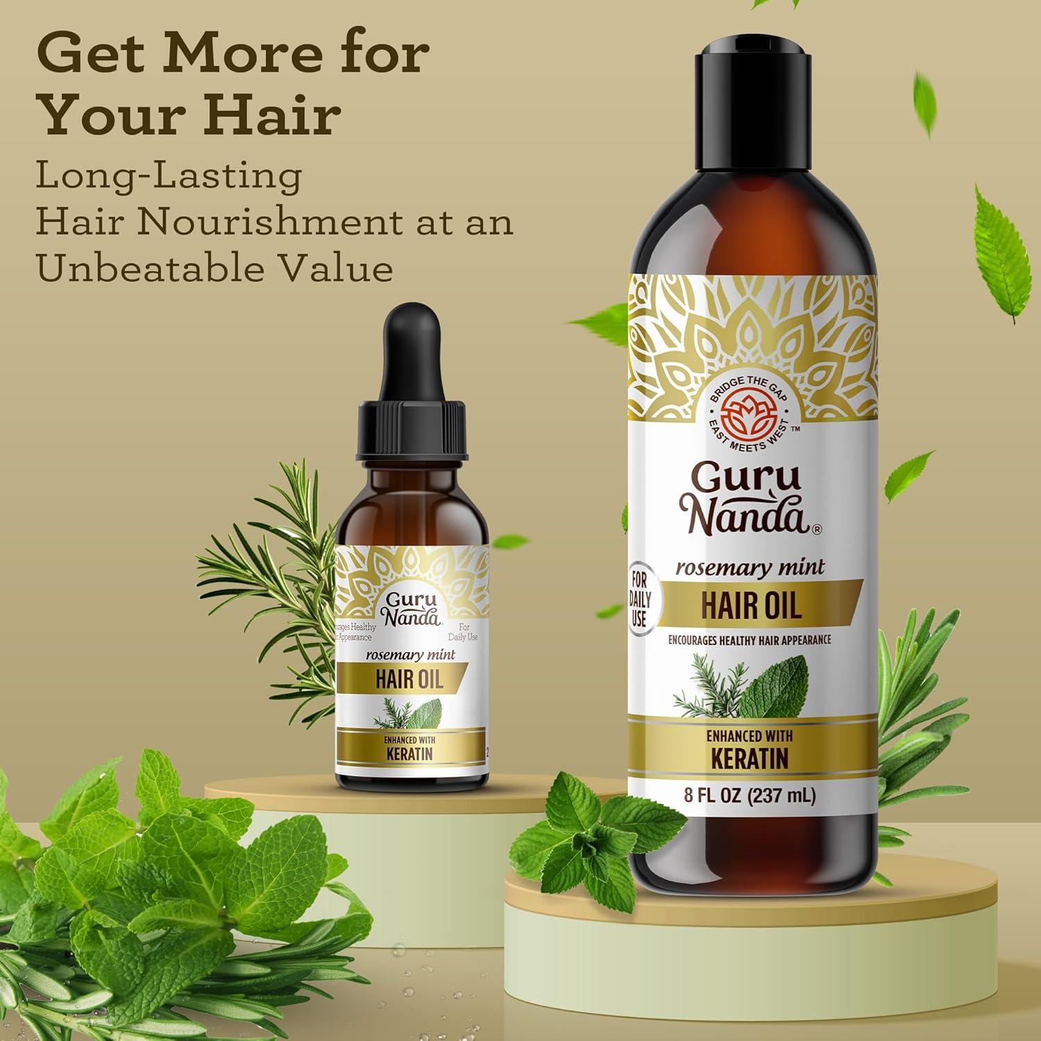 Aceite de Romero Menta GuruNanda 227ml - Crecimiento Cabello