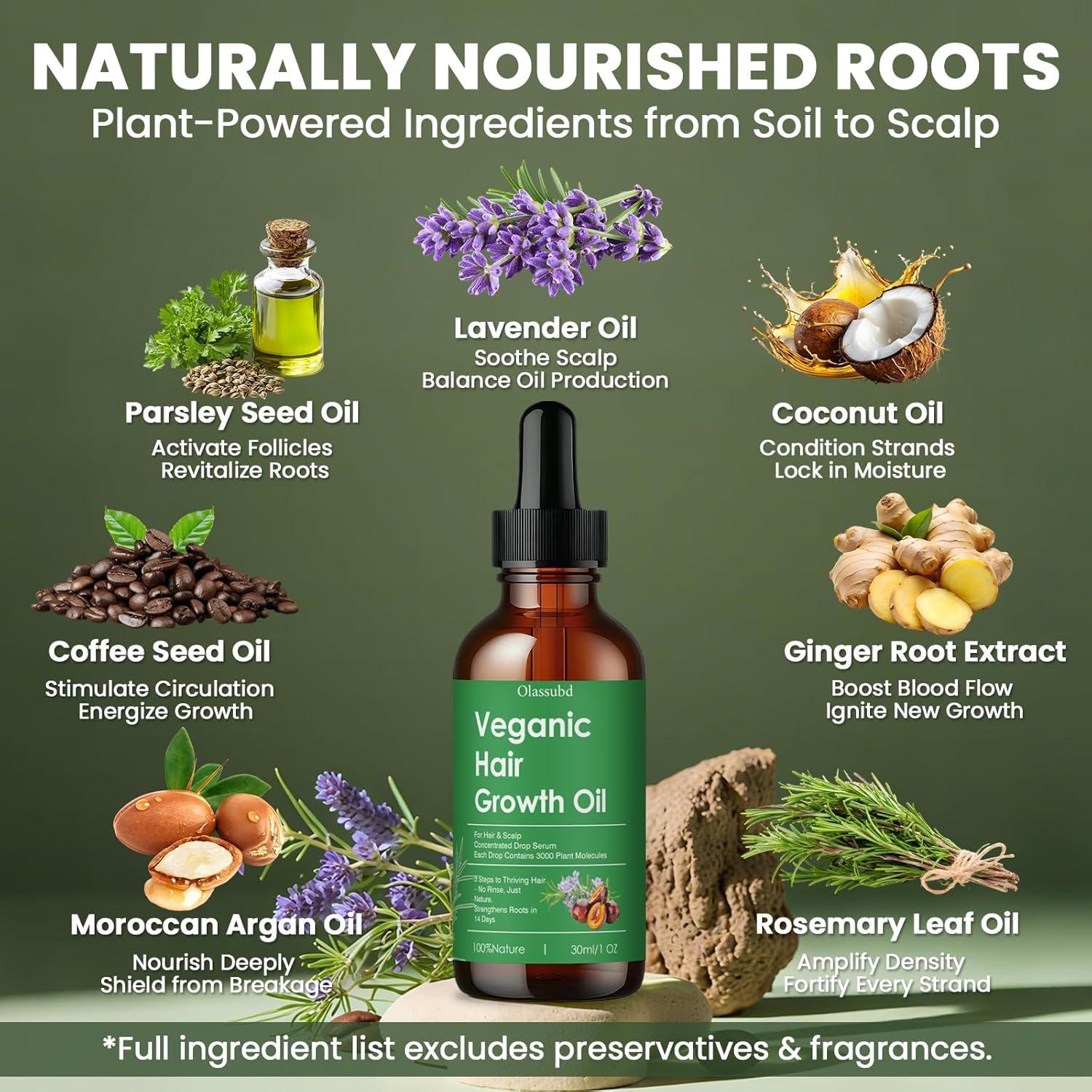 Suero Capilar Vegano con Aceite de Romero 3PCS - Crecimiento y Fortalecimiento