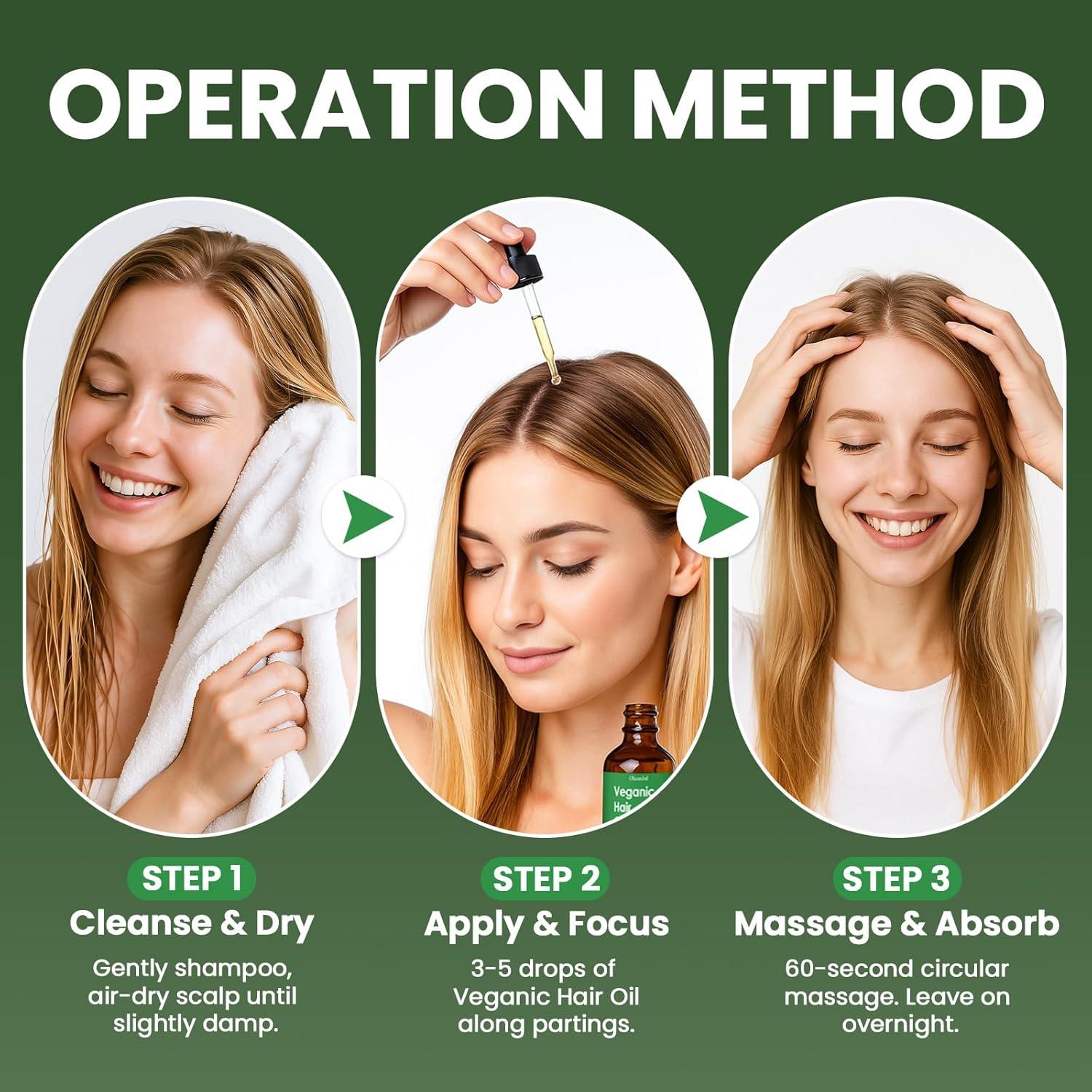 Suero Capilar Vegano con Aceite de Romero 3PCS - Crecimiento y Fortalecimiento