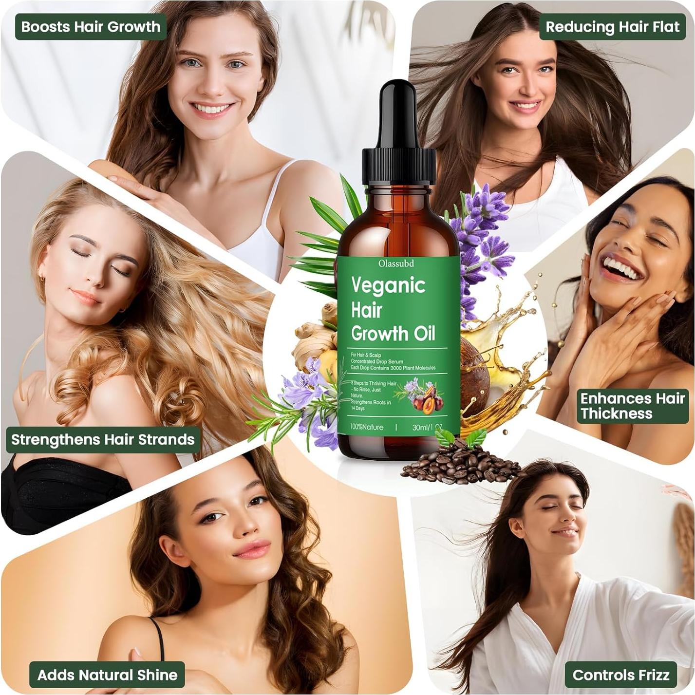 Suero Capilar Vegano con Aceite de Romero 3PCS - Crecimiento y Fortalecimiento