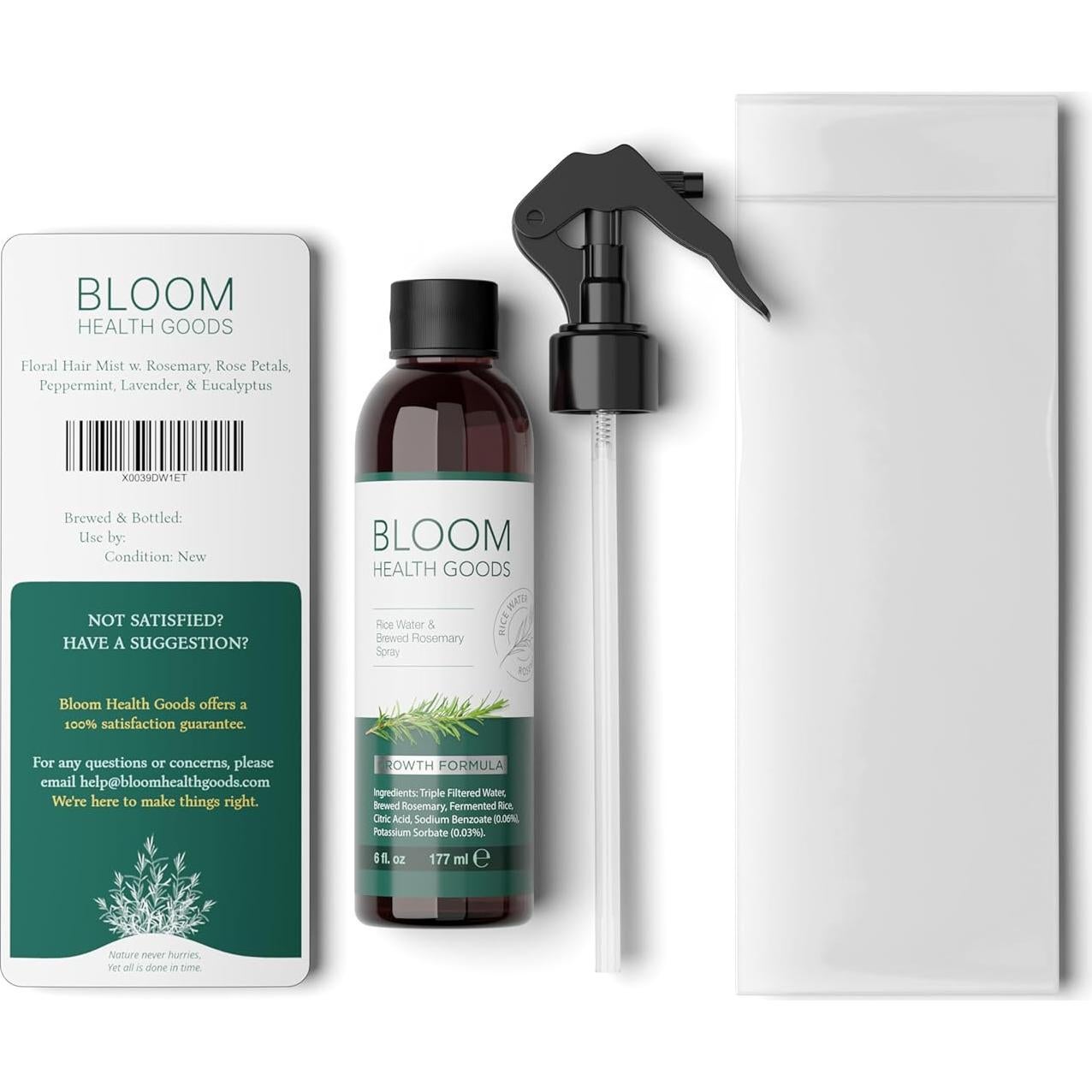 Rocío de Crecimiento Capilar Romero y Arroz Fermentado 170g