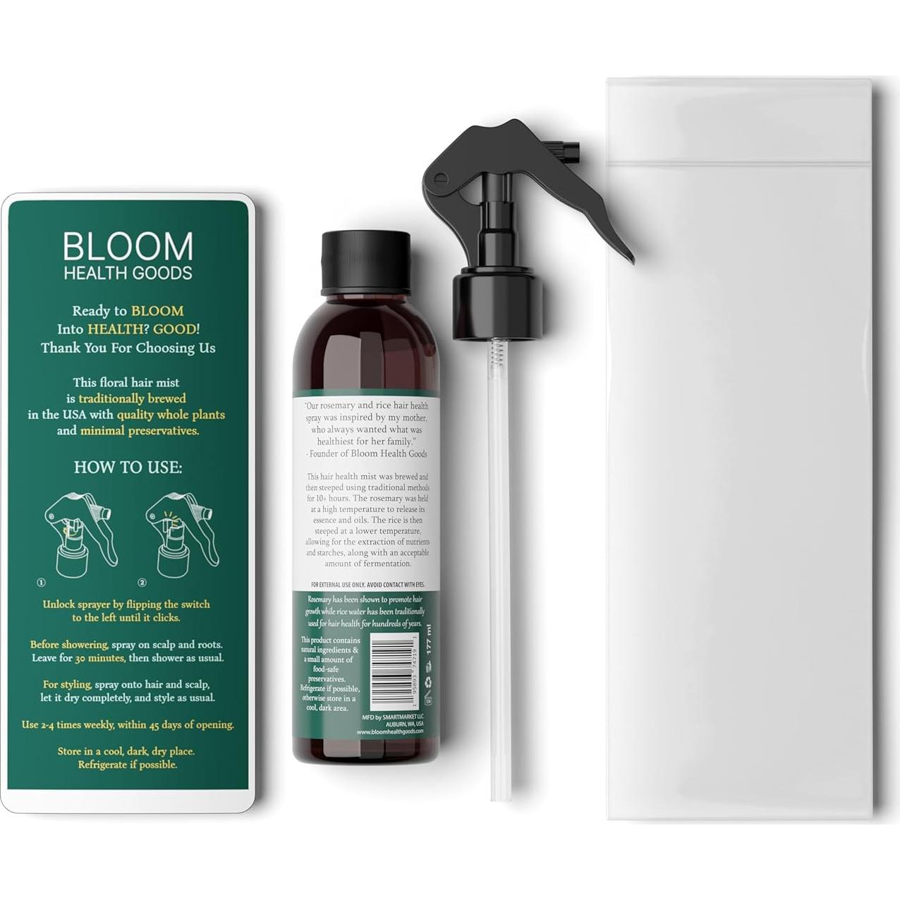 Rocío de Crecimiento Capilar Romero y Arroz Fermentado 170g