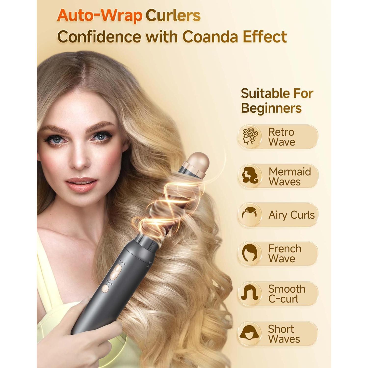 Secador de Cabello WindBlow 6 en 1 Alta Velocidad Anti-Frizz