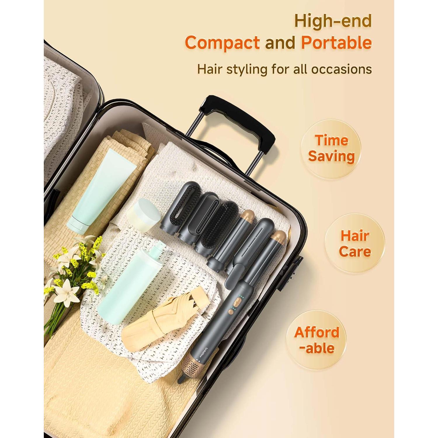 Secador de Cabello WindBlow 6 en 1 Alta Velocidad Anti-Frizz