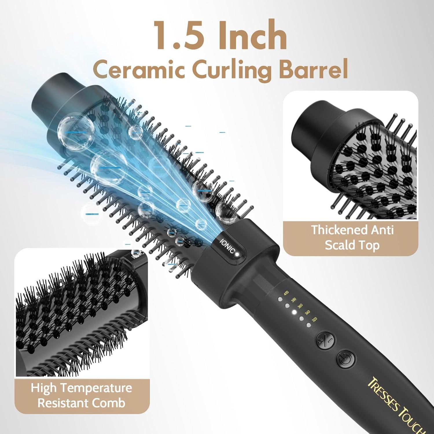 Cepillo Térmico 1.5" Tresses Touch - Cerámica, 5 Temperaturas