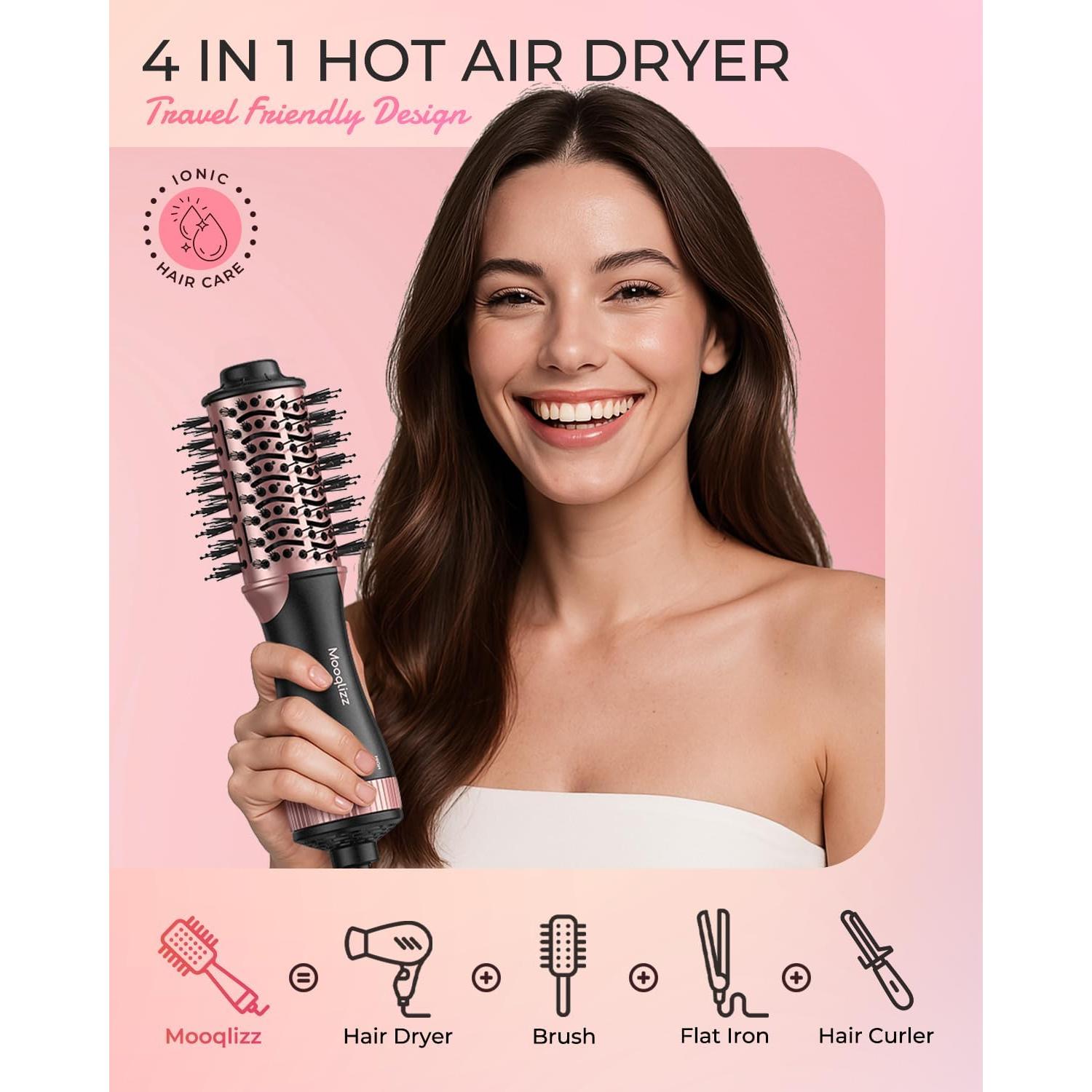 Cepillo Secador de Cabello Mini 4 en 1 Mooqlizz 2"