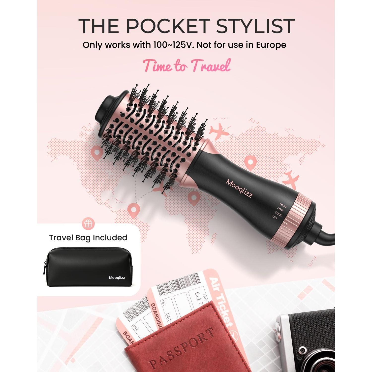 Cepillo Secador de Cabello Mini 4 en 1 Mooqlizz 2"