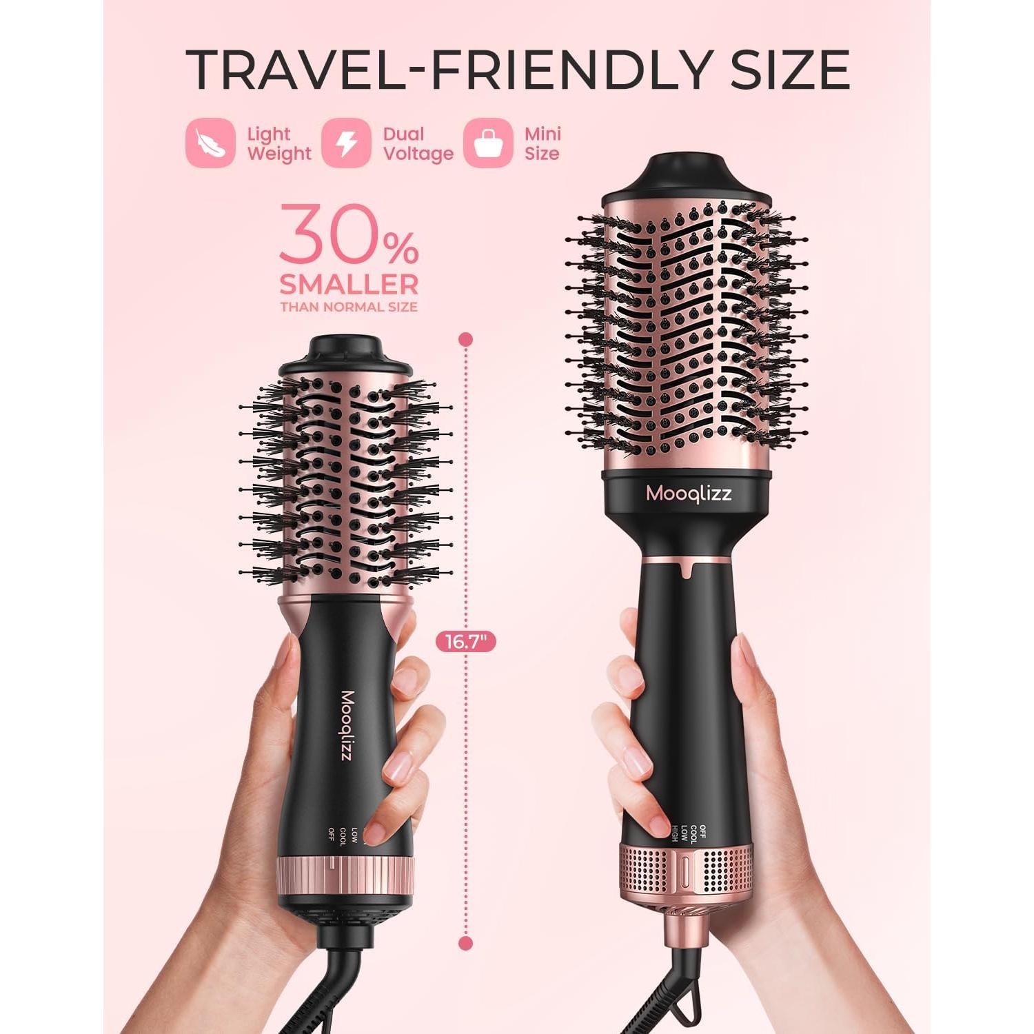 Cepillo Secador de Cabello Mini 4 en 1 Mooqlizz 2"