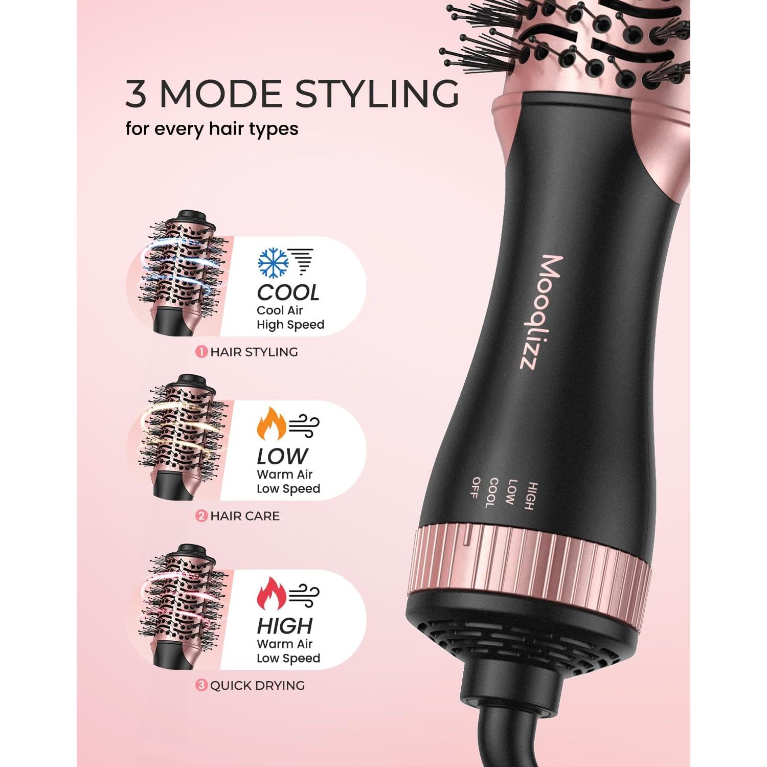 Cepillo Secador de Cabello Mini 4 en 1 Mooqlizz 2"