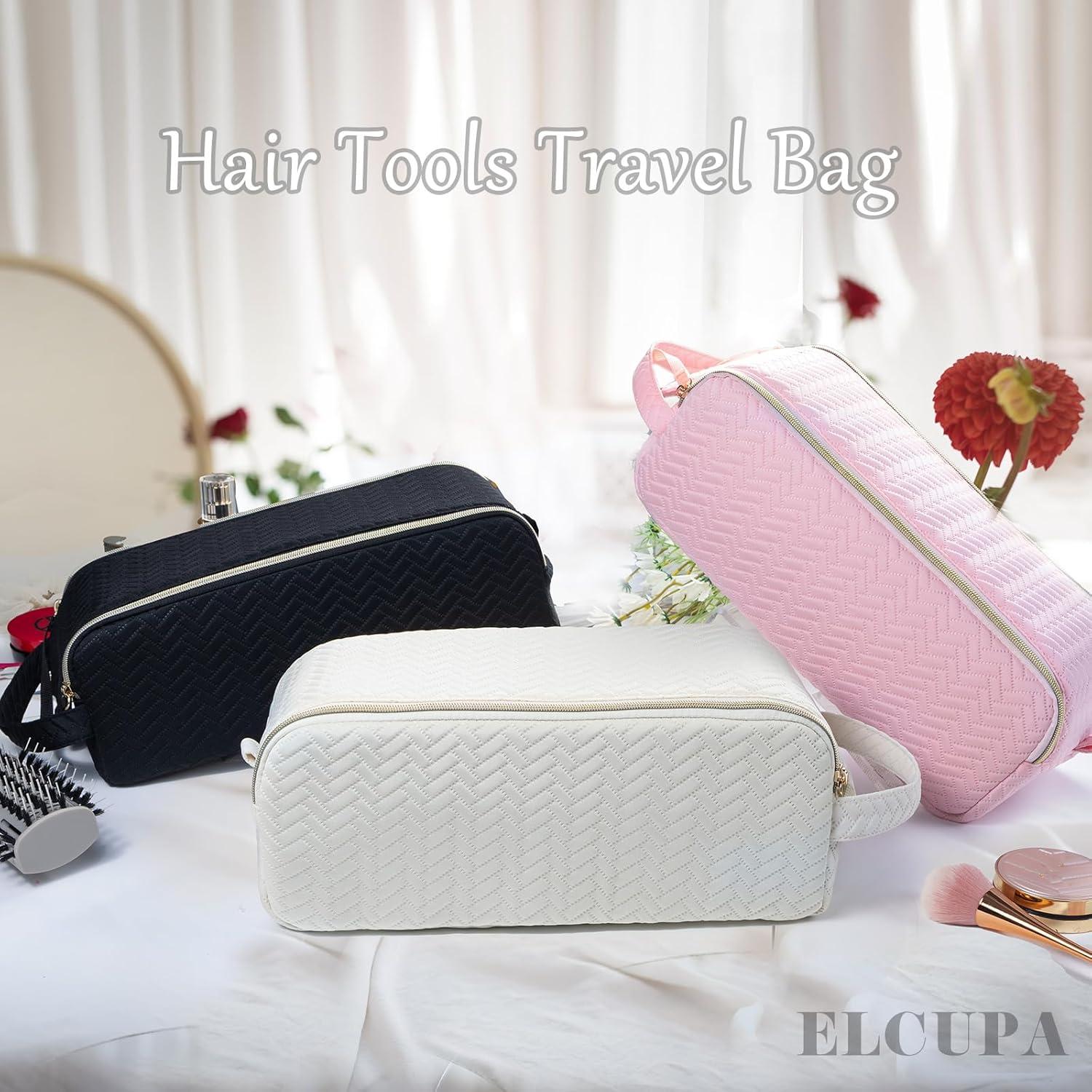 Bolsa de Viaje para Herramientas de Cabello ELCUPA Marfil 34x12.7x14 cm