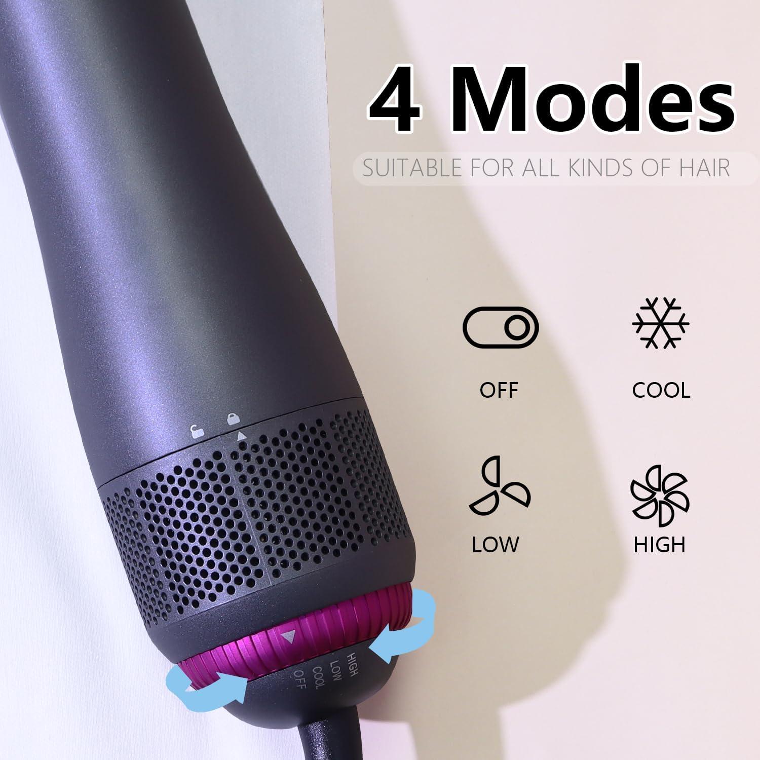 Cepillo Secador de Cabello 4 en 1 SPPZCUR HD-3188 con Difusor