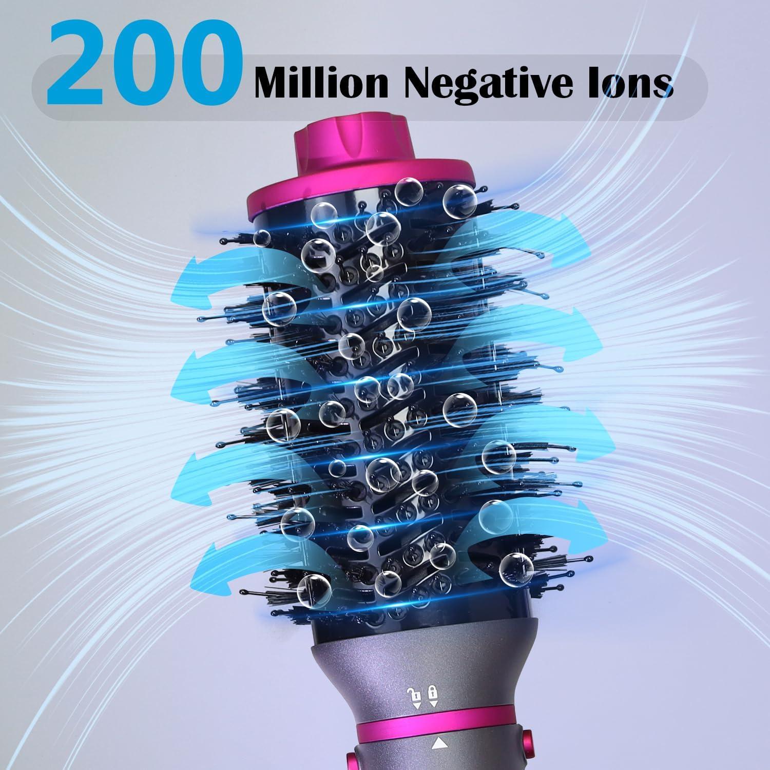 Cepillo Secador de Cabello 4 en 1 SPPZCUR HD-3188 con Difusor