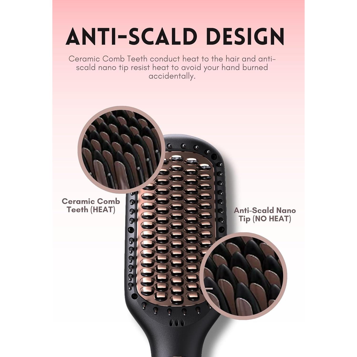 Cepillo Alisador Iónico Cerámico MEGAWISE KL-1028 232°C