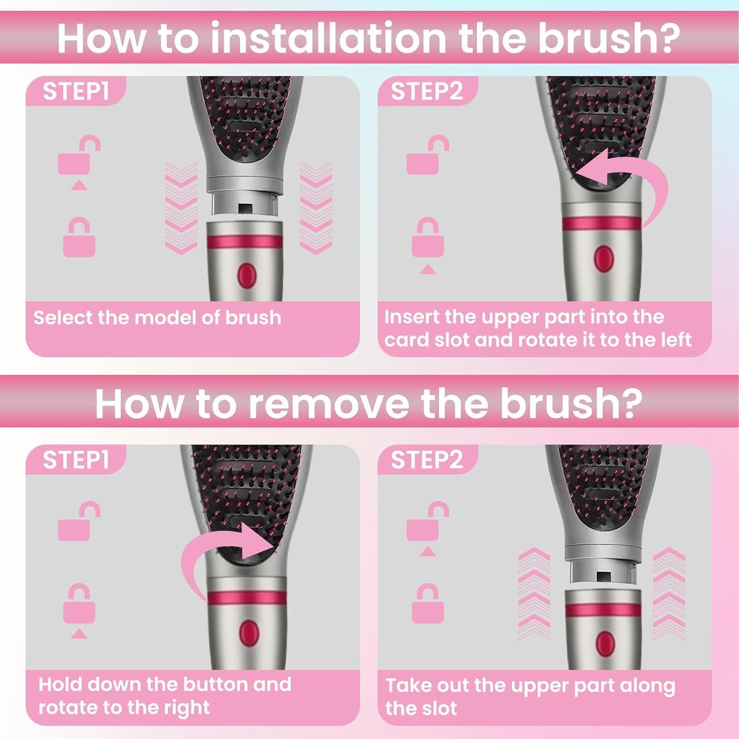 Cepillo Estilizador de Aire Caliente CHERRYSUN 4 en 1 1100W