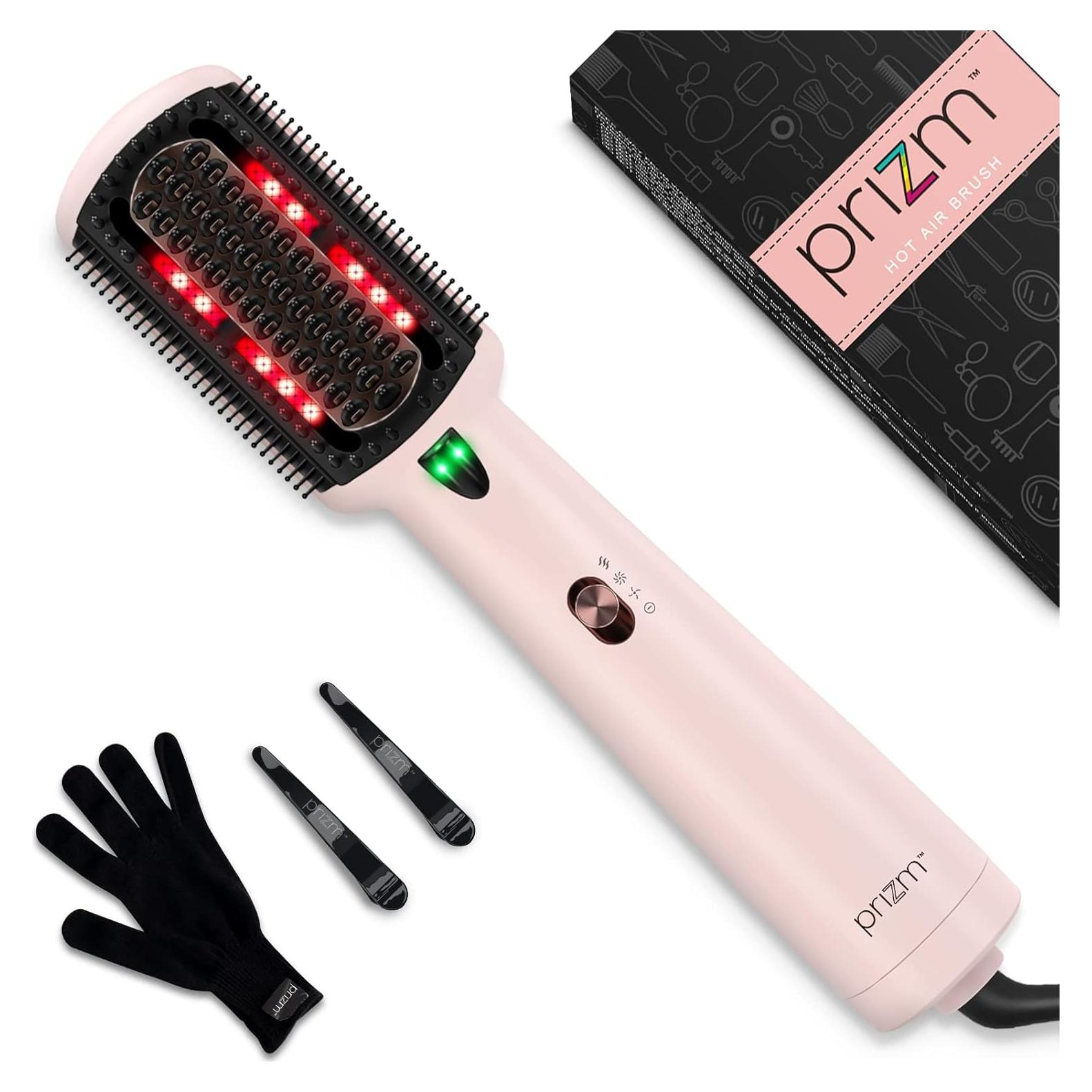 Cepillo Alisador y Secador Prizm Rosa 3 Modos Iones Negativos