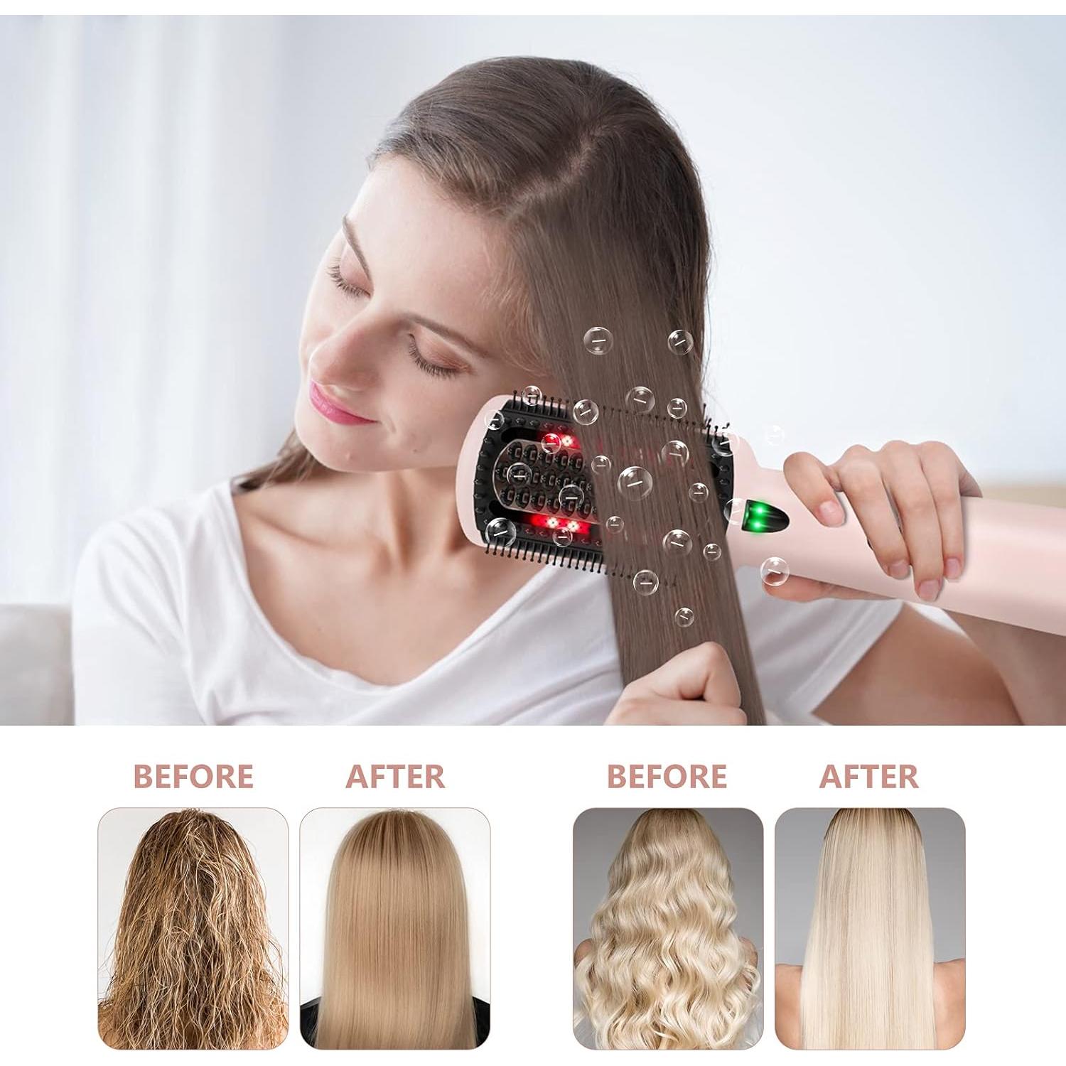 Cepillo Alisador y Secador Prizm Rosa 3 Modos Iones Negativos